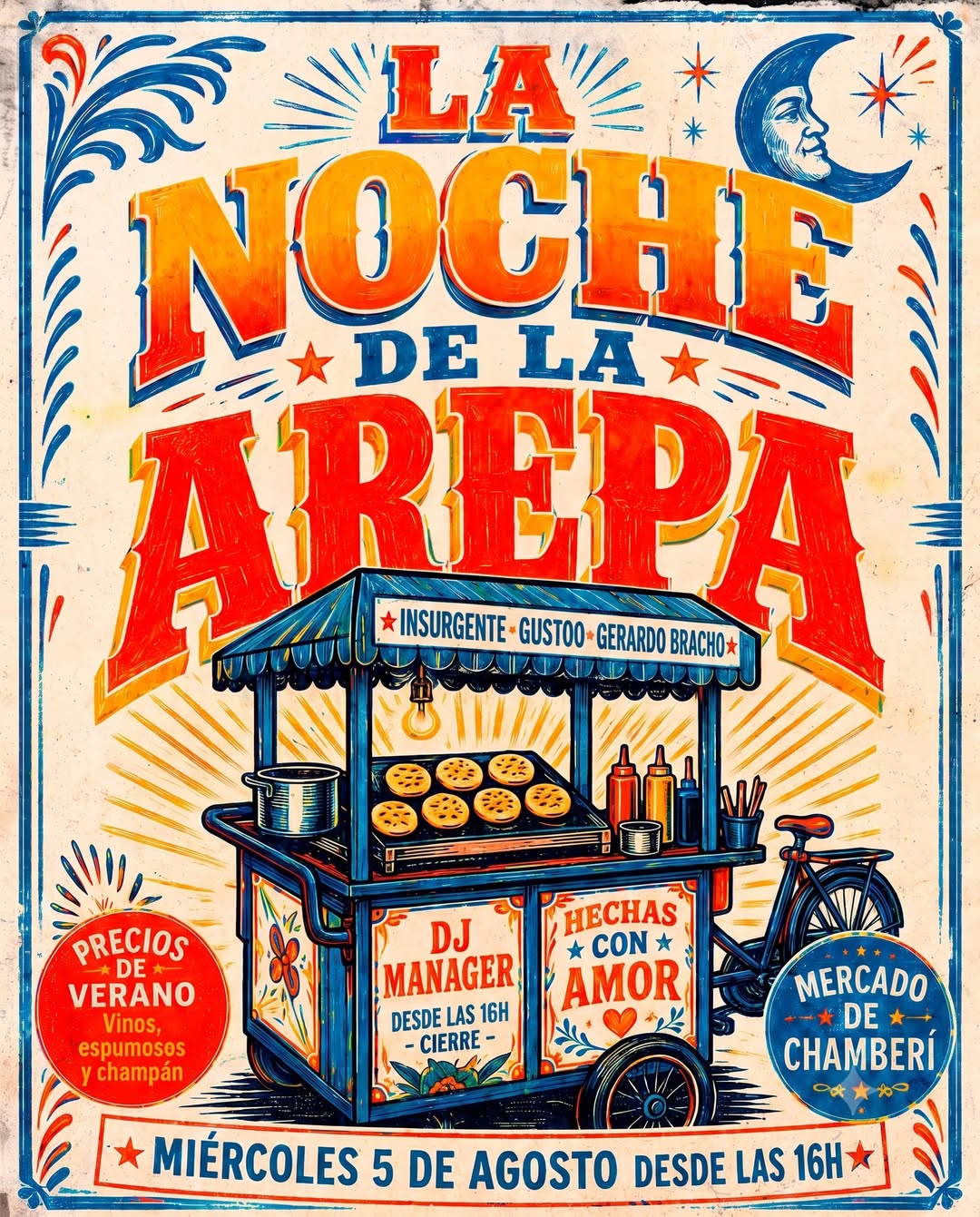 LA NOCHE DE LA AREPA
@insurgente.cocina x @gustoomad x @gdavidbracho
El miércoles 5 de agosto os esperamos en el Merca