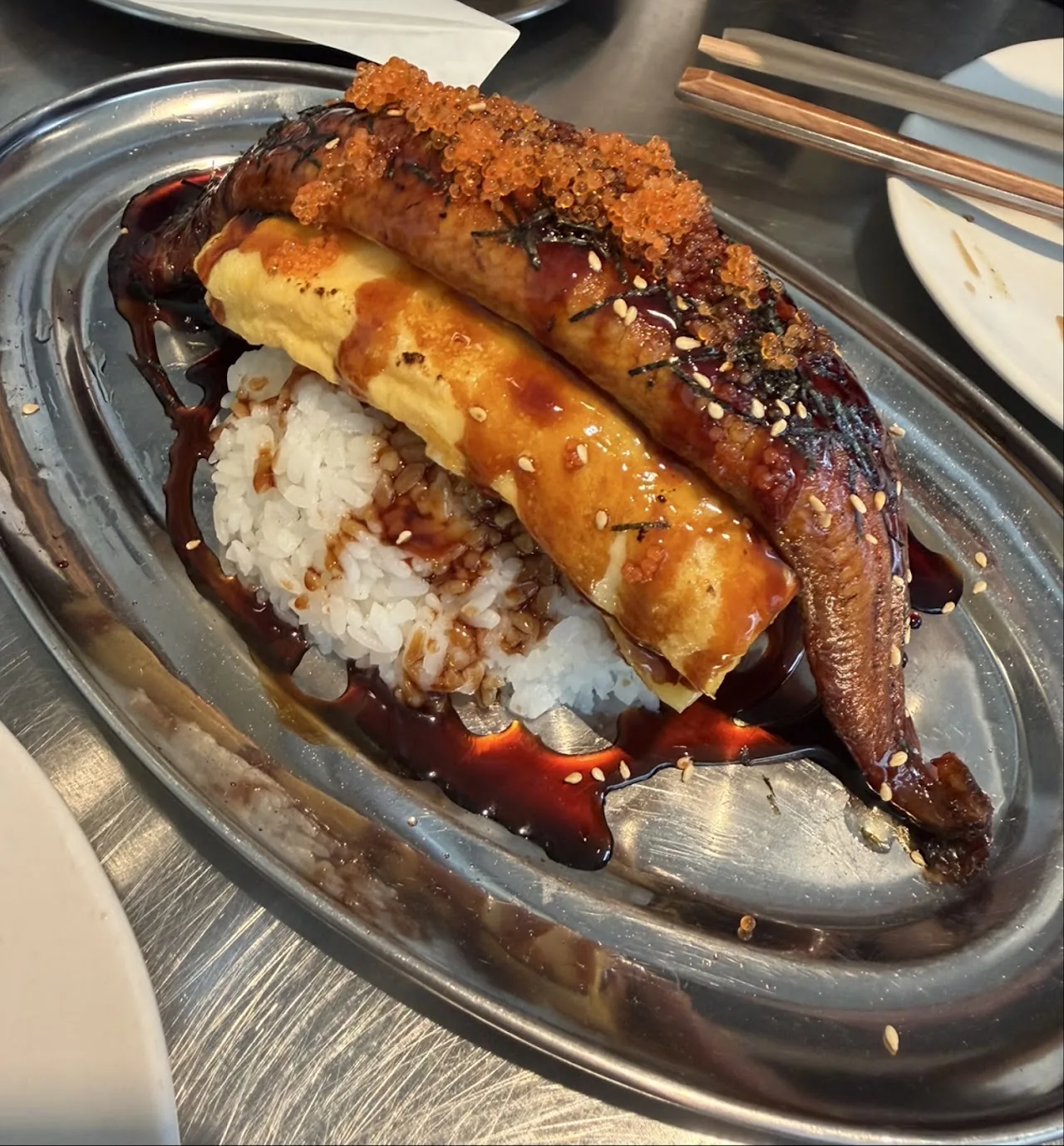 Grilled eel served over rice