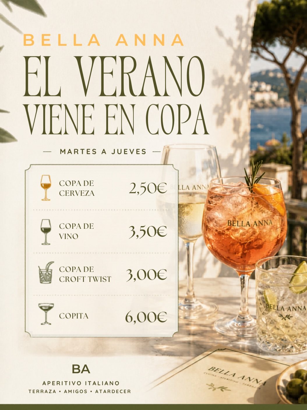 Queremos que aprovechéis cada tarde en la terraza de BA! 

Por eso,apostamos por que os juntéis y compartáis.

Nos vemos