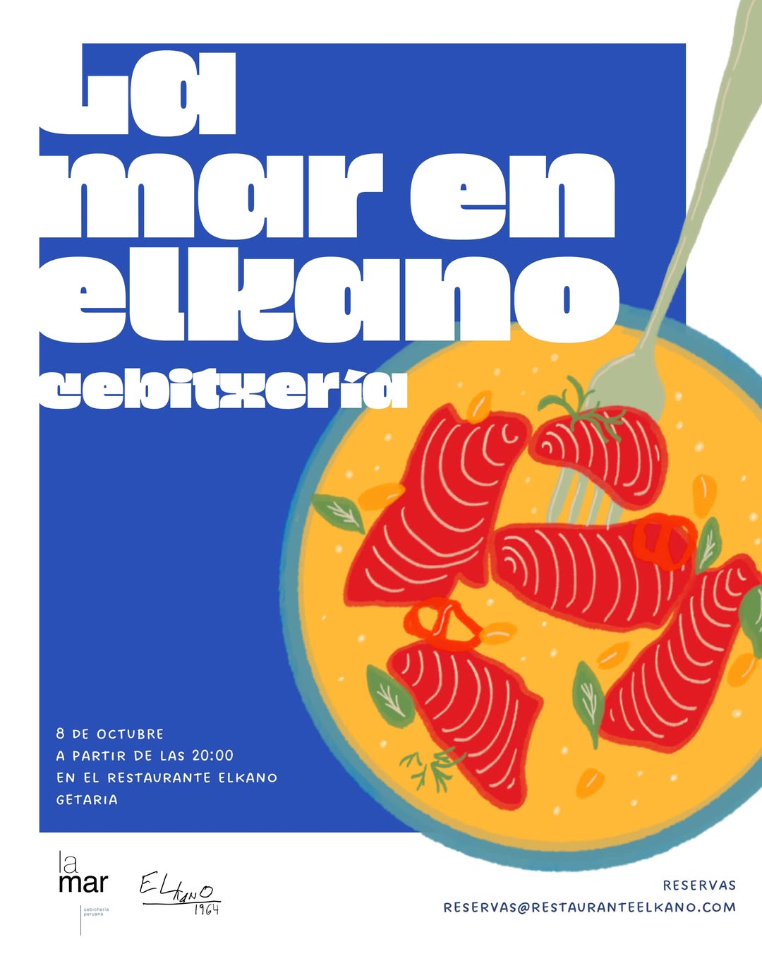El desembarco de La Mar en Elkano 🐟
Este 8 de octubre, La Mar Cebichería y Elkano nos unimos para una cena de colabora