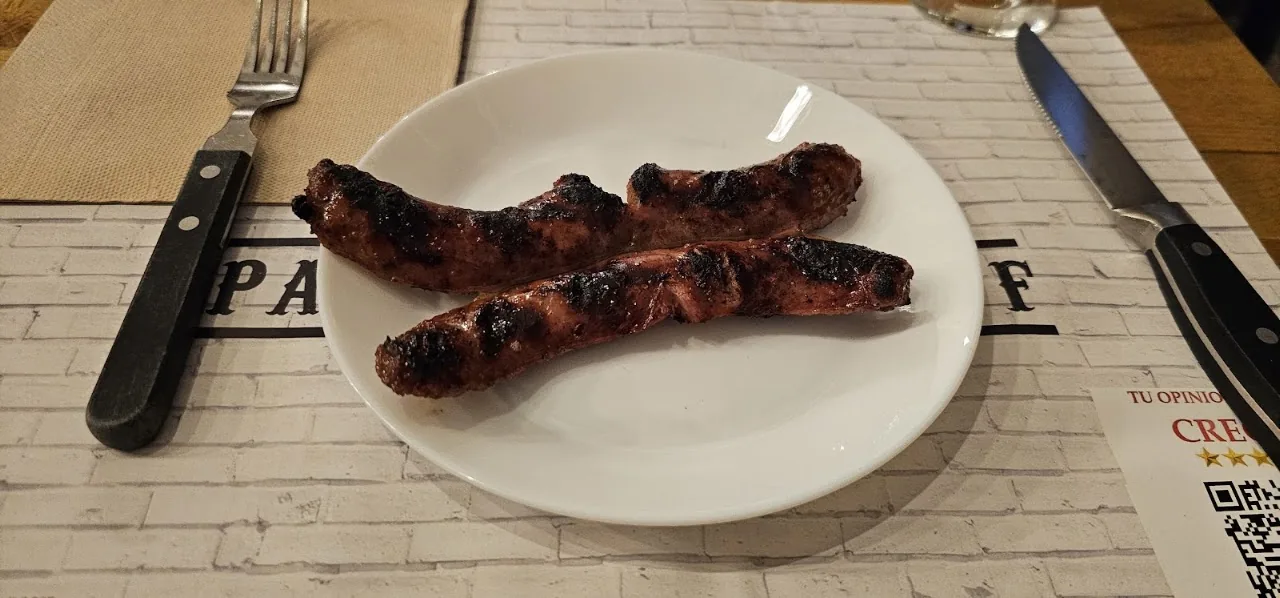 Grilled sausages on a plate