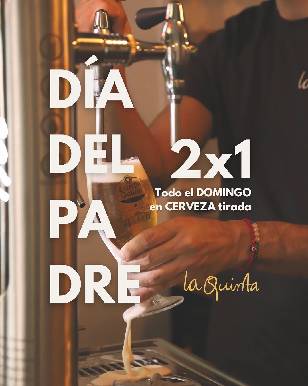 Este domingo… se brinda con papá 🍻
En La Quinta celebramos el Día del Padre como se merece:
👉 2x1 en cerveza tirada TO