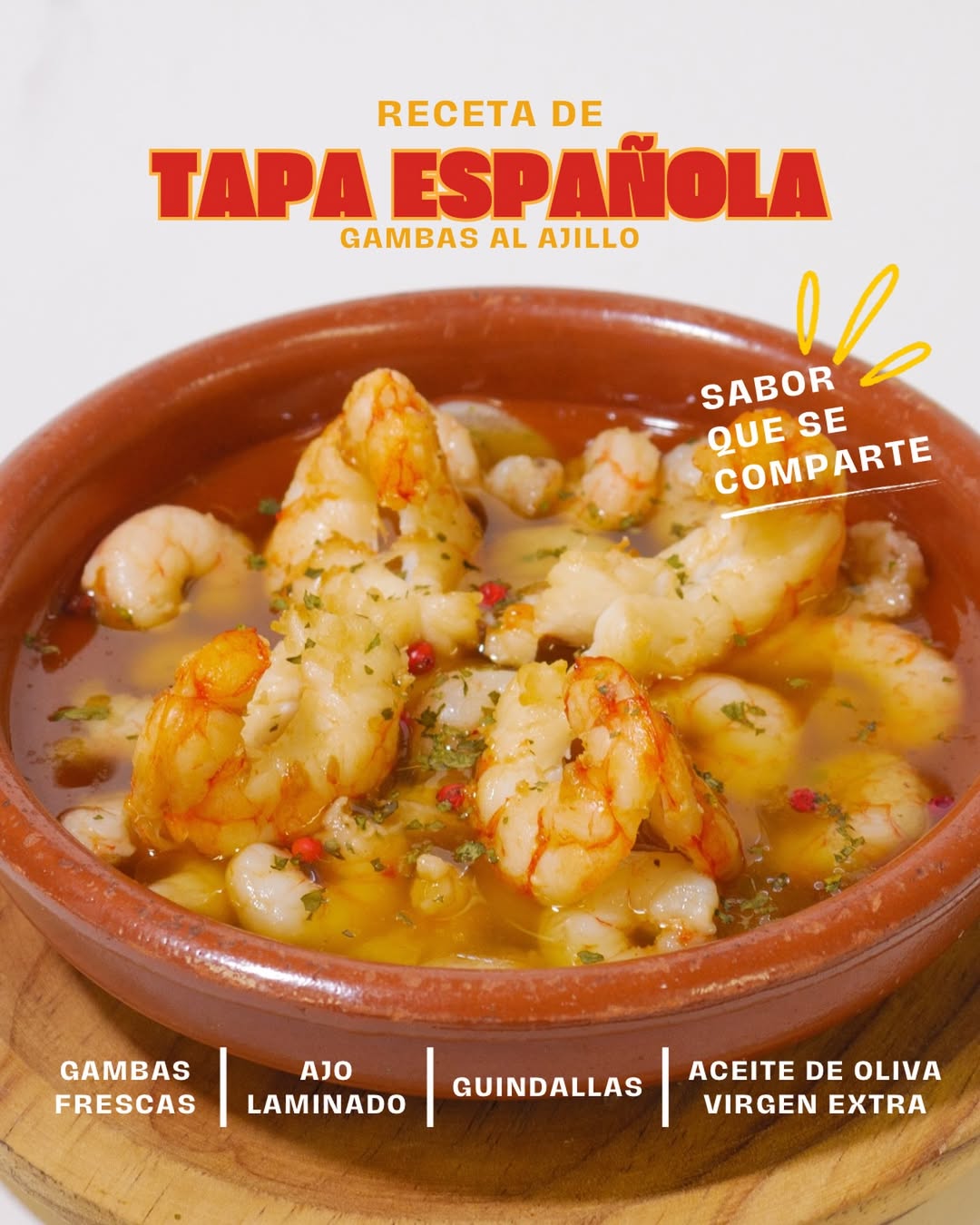 🔥 Hay platos que se comen. Y luego están las gambas al ajillo.
En Tapa Española sabemos que una buena tapa no necesita