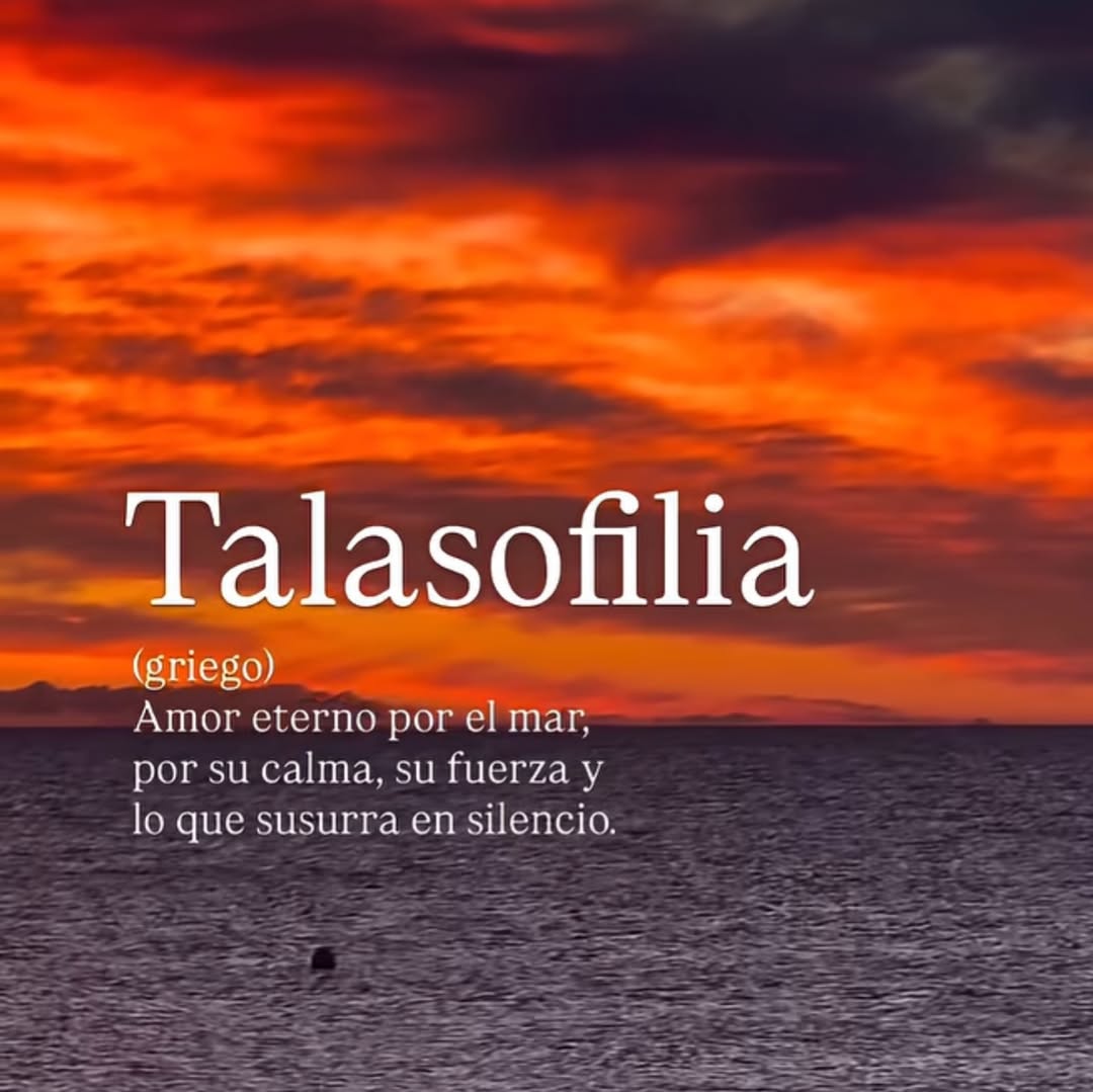 Desconocía que existía una palabra para definir esa sensación de paz , fuerza y silencio que da el mar.
Y es que con to