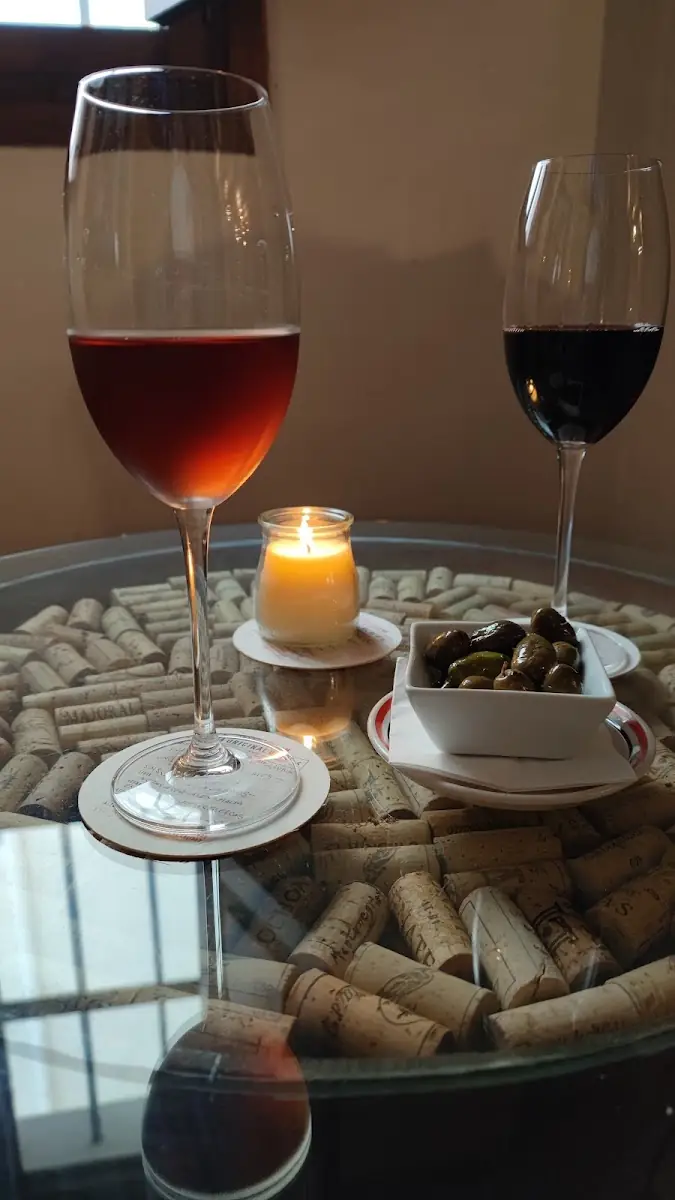 Glasses of red wine at La Vinya de Santa Clara