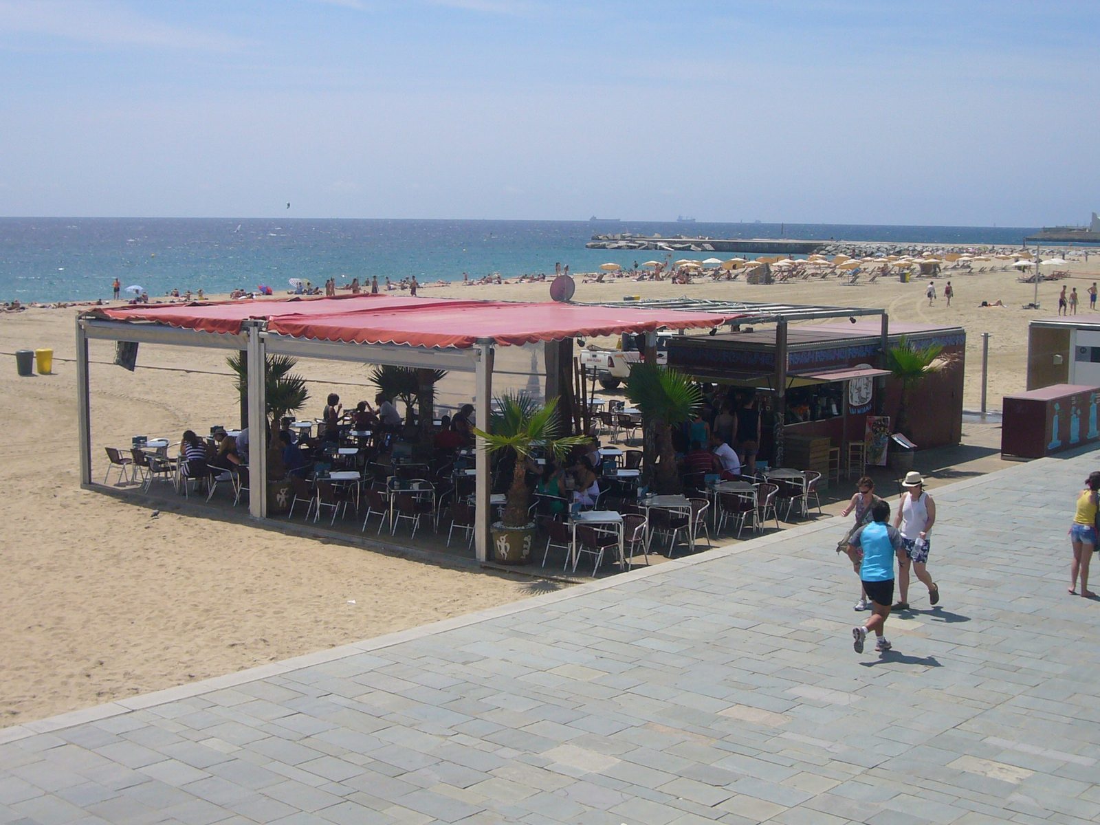 Bogatell Beach in Barcelona, Spain