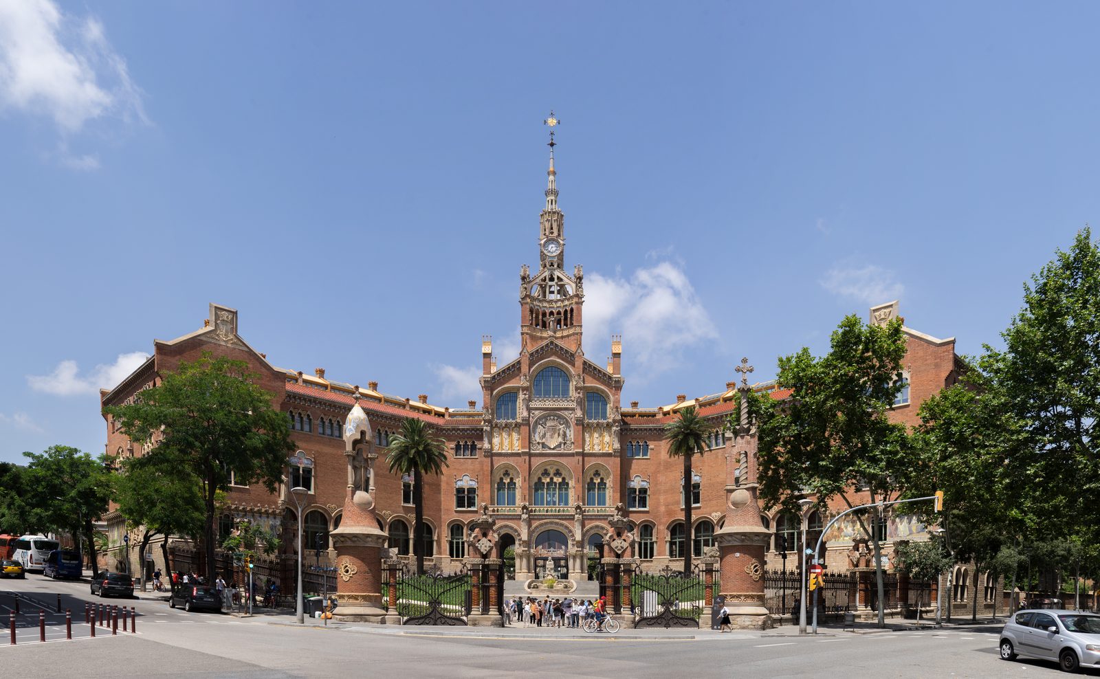 Hospital de Sant Pau, modernist complex in Barcelona, Spain
