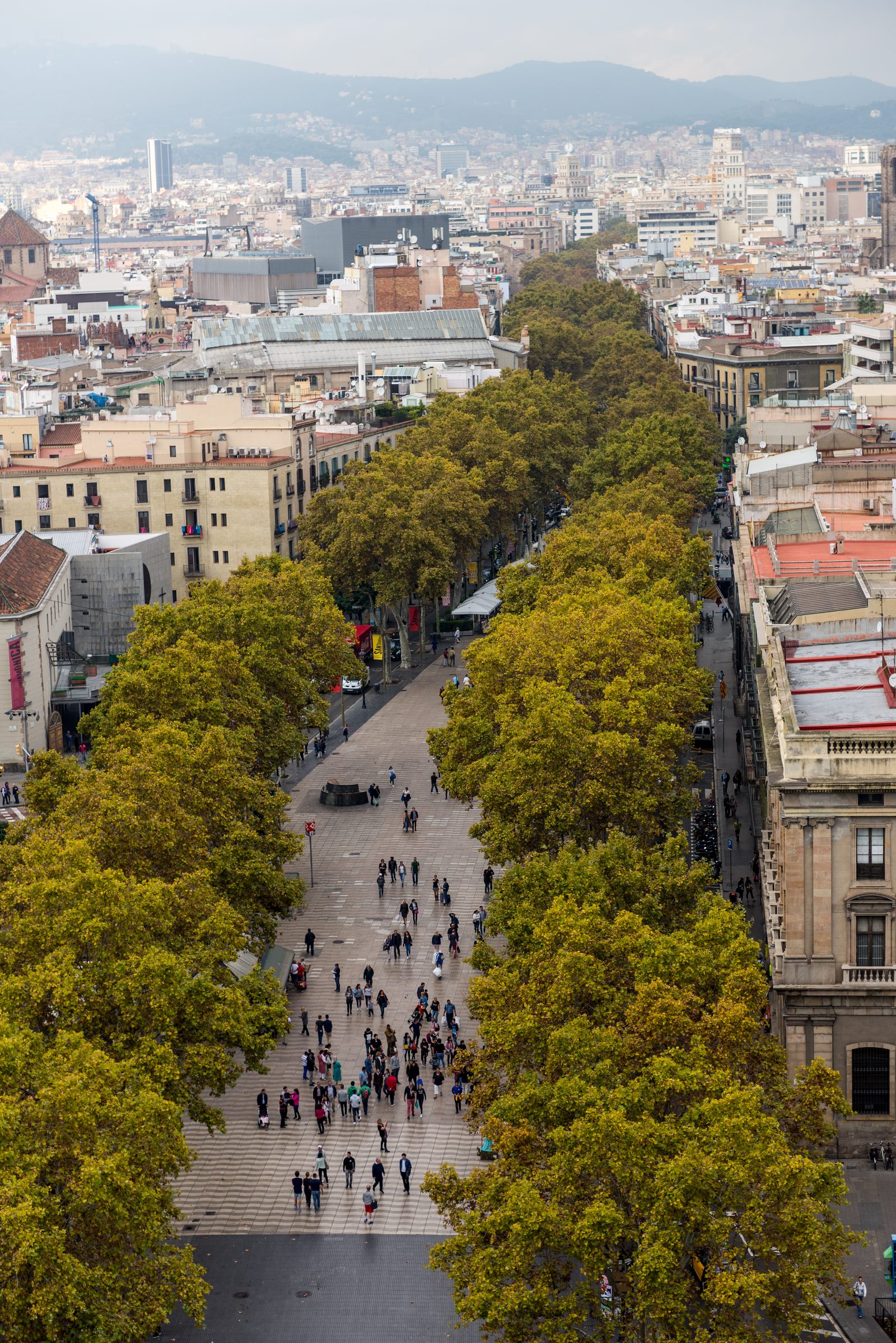 La Rambla, boulevard in Barcelona, Spain