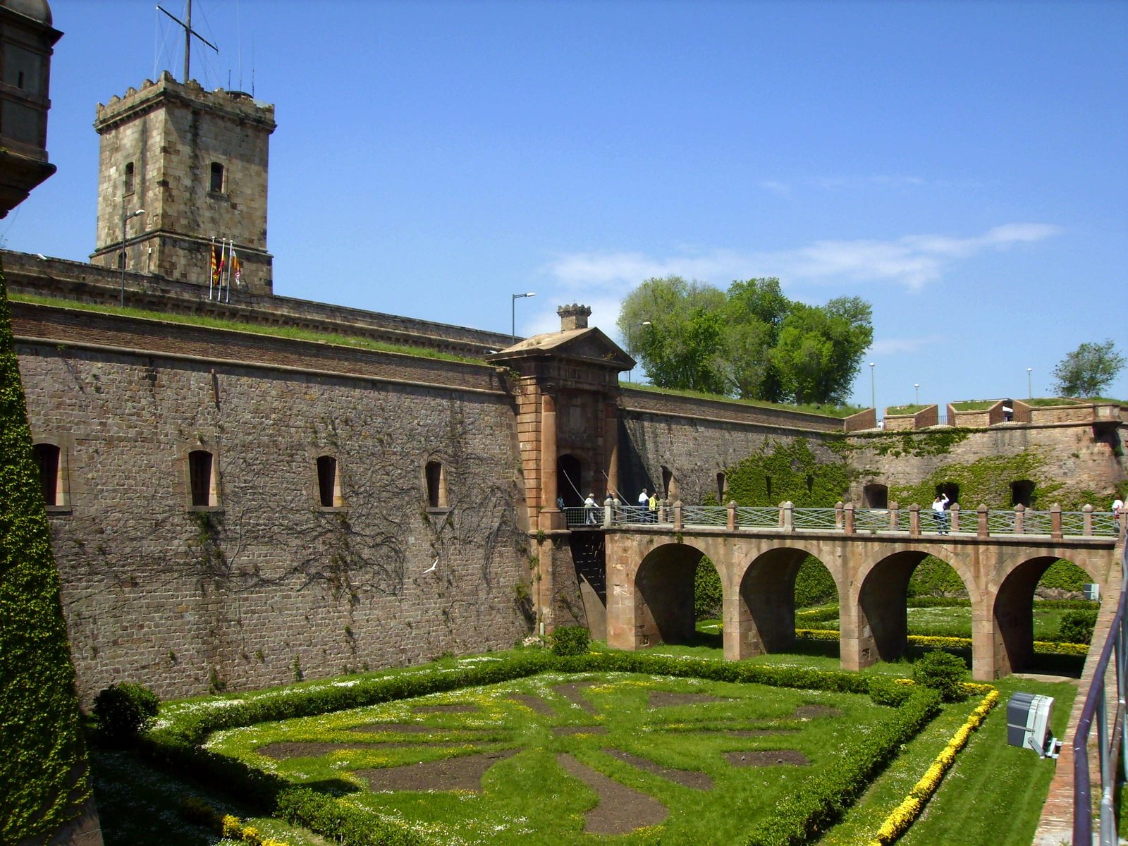 Montjuïc Castle in Barcelona, Spain
