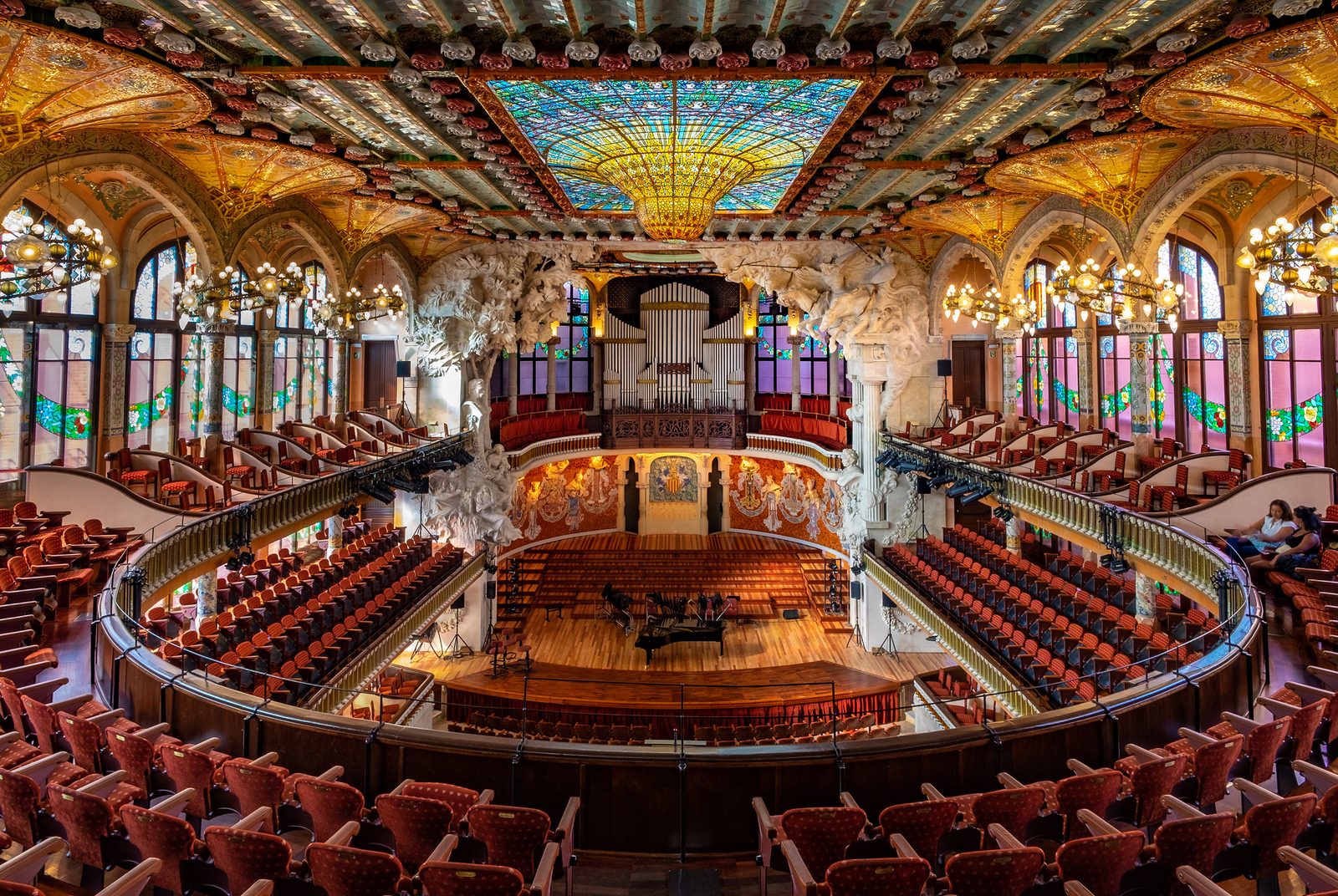 Palau de la Música Catalana, modernist concert hall in Barcelona, Spain