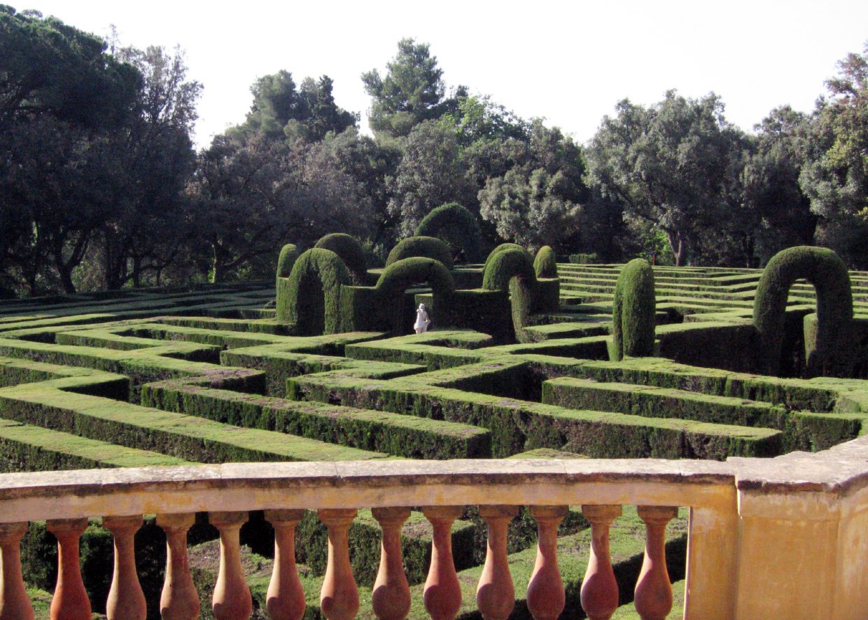Parc del Laberint d'Horta, historic garden in Barcelona, Spain