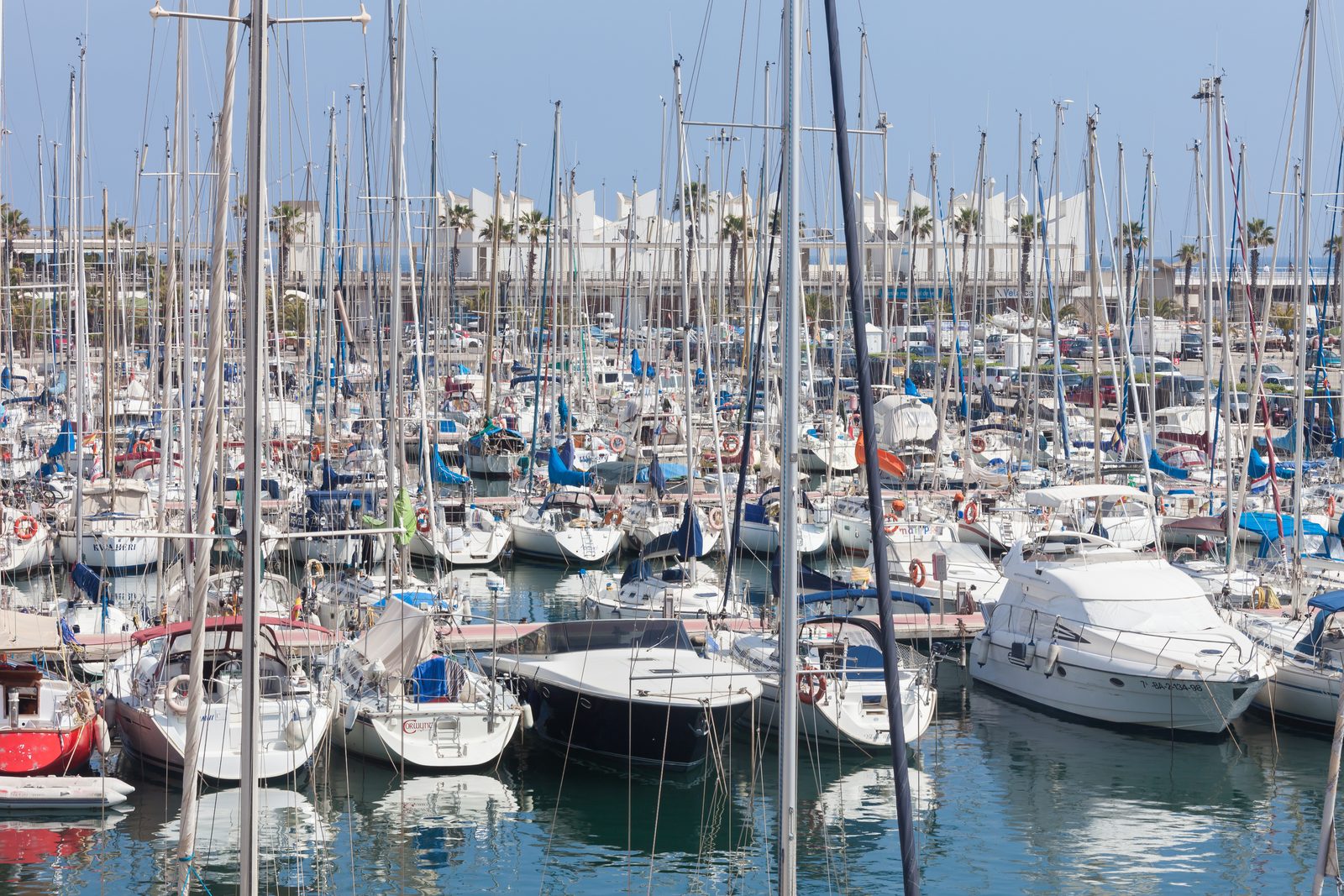 Port Olímpic, marina in Barcelona, Spain