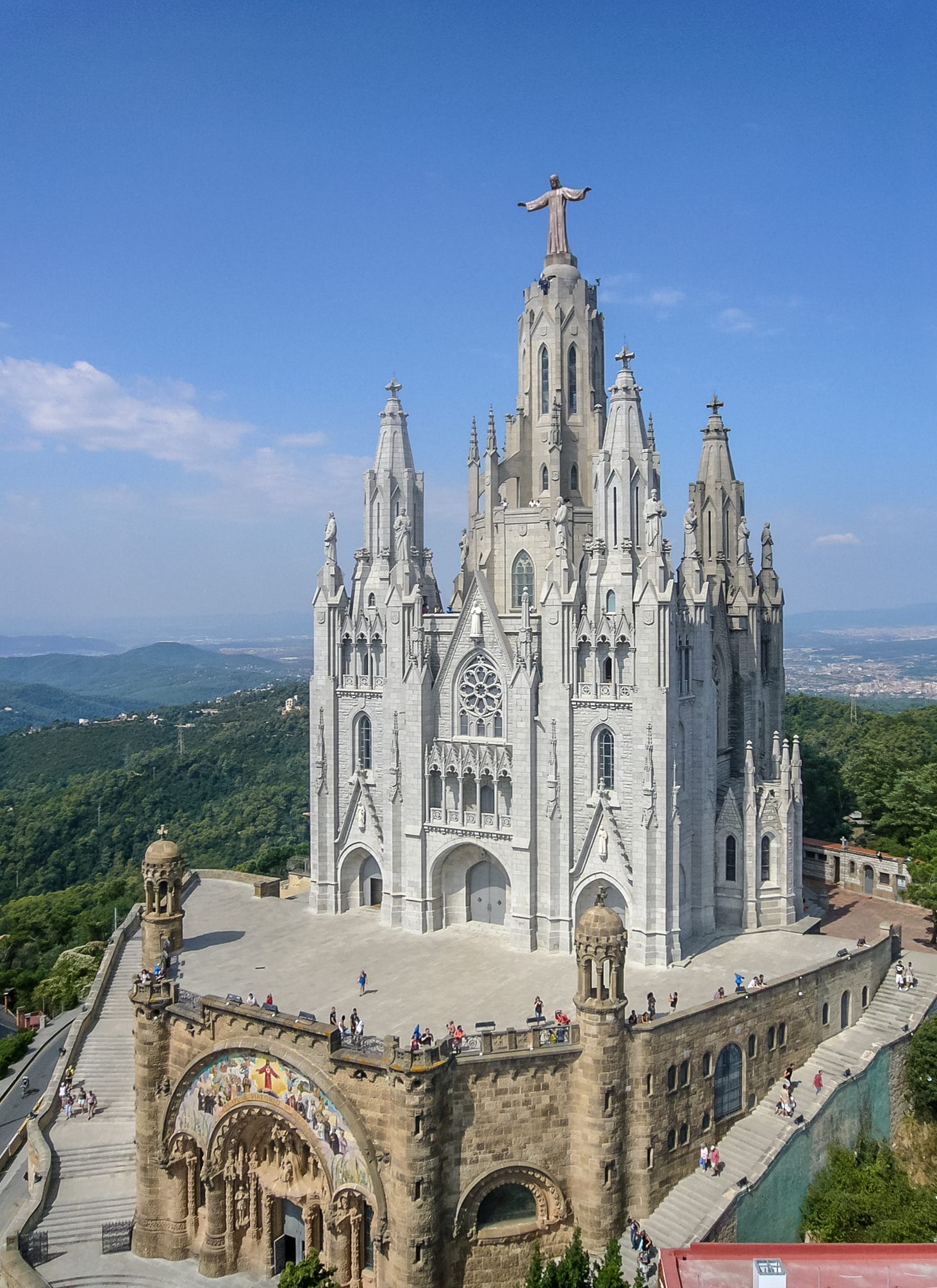 Tibidabo, hilltop landmark in Barcelona, Spain