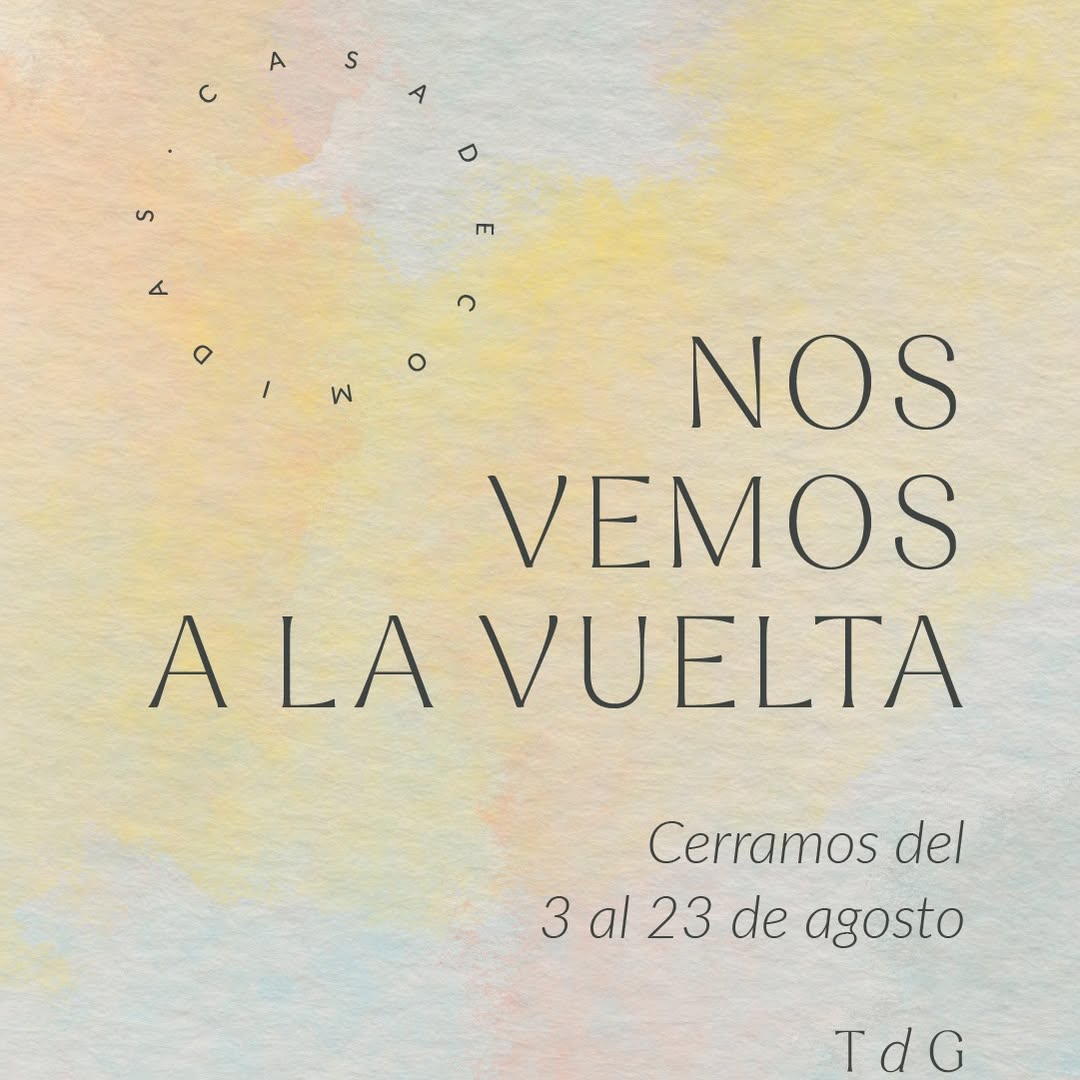 Del 3 al 23 de agosto, ambos incluidos, mantendremos nuestras puertas cerradas por vacaciones de verano. 

Os esperamos 