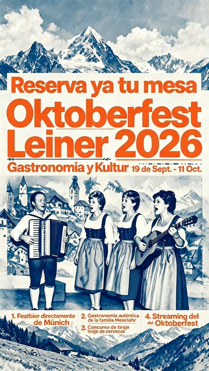 El Oktoberfest Leiner 2026 ya está en marcha. En la casa alemana de Malasaña, en Ballesta 18, corre la cerveza de Oktobe