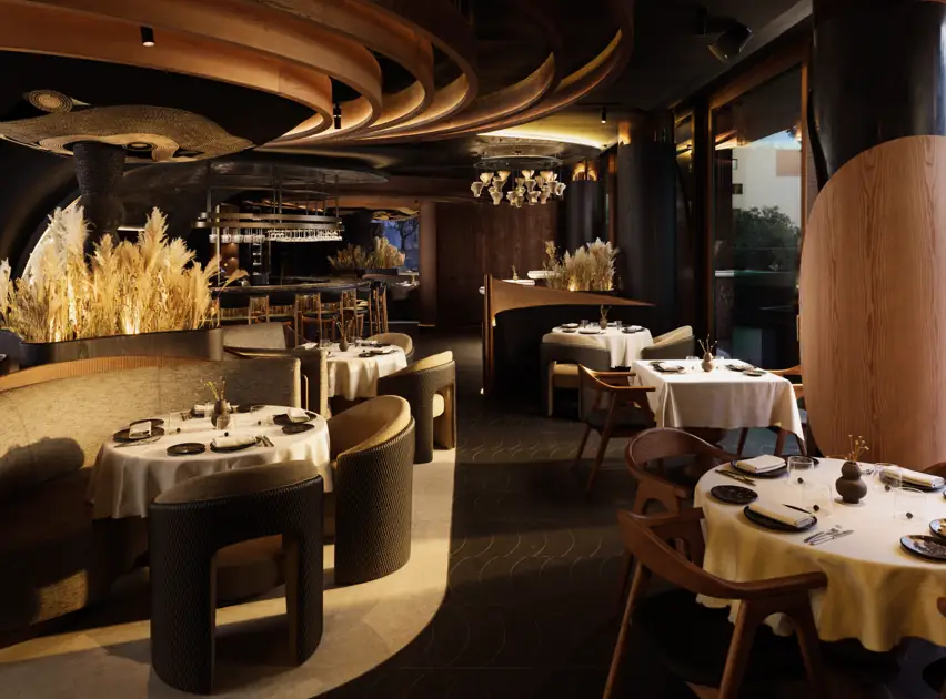 The dining room at Leña by Dani García