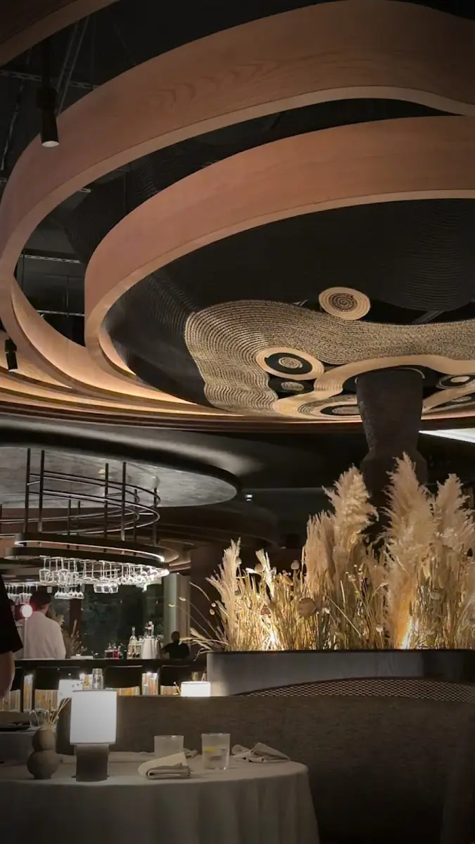 The sculptural interior at Leña by Dani García