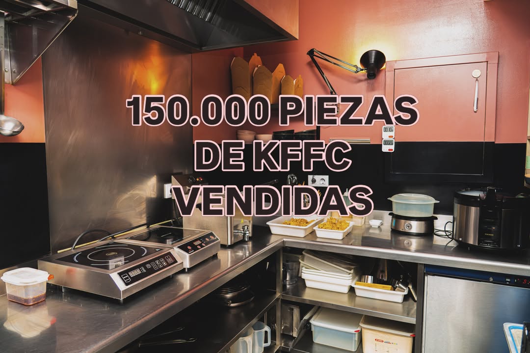 Desde finales del 2020 hasta hoy hemos hecho unas 150.000 piezas de KFFC.
Sin contar lo que habremos vendido en eventos