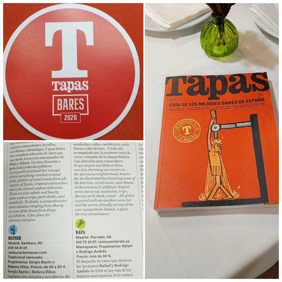 Que cuenten contigo para incluirte en la guía de los mejores bares de España, te alegra el día!
Gracias @tapasmagazine