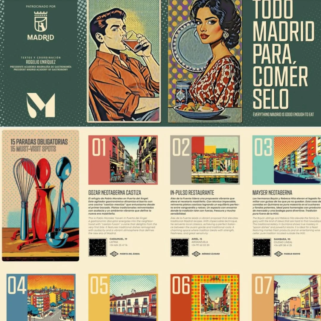 Orgullosos de pertenecer al nuevo mapa ilustrado "Todo Madrid para comérselo". Una iniciativa de @academiamadrilenadegas