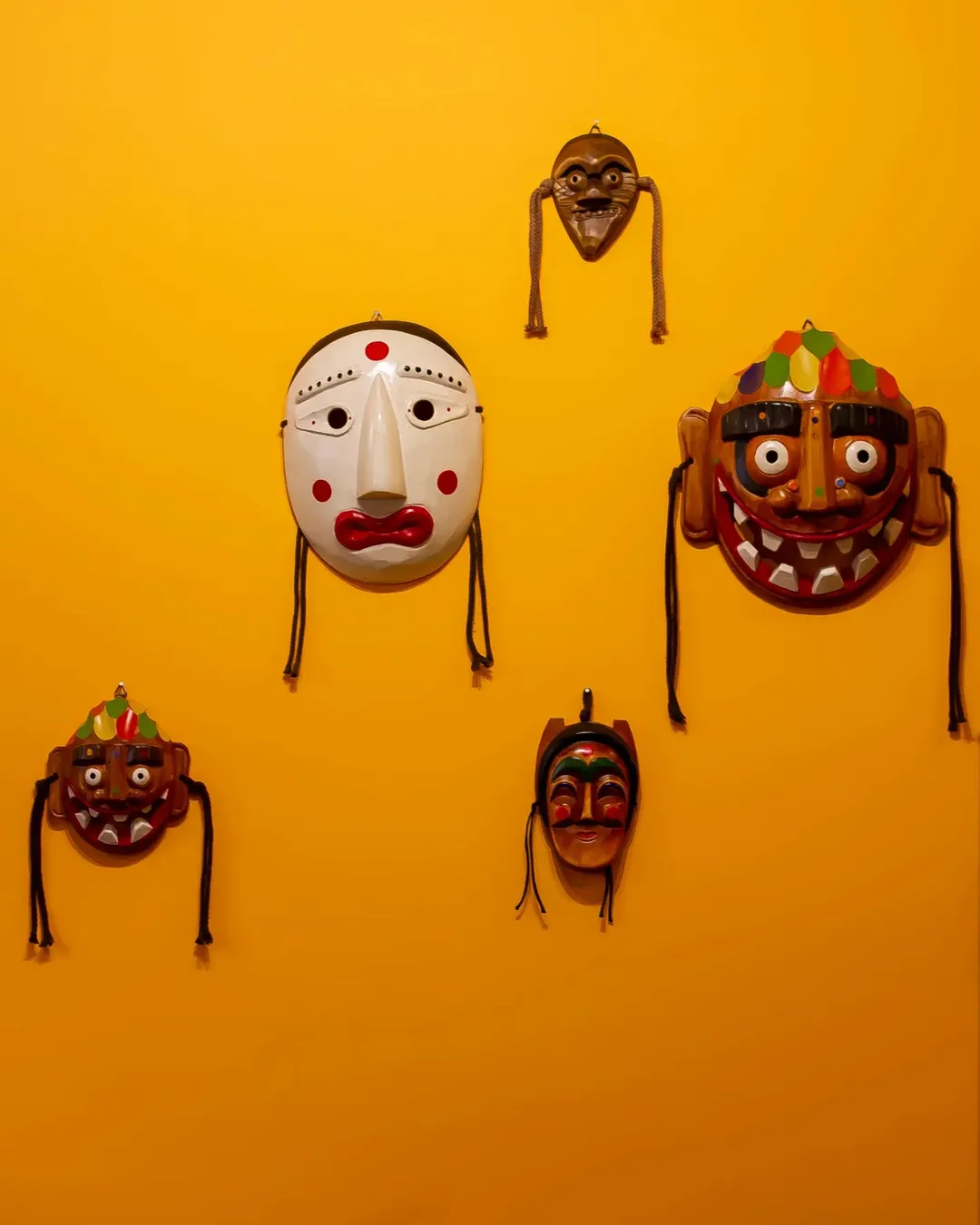 Máscaras coreanas tradicionales.
Estas máscaras se utilizaron en las fiestas populares de Corea. Cada una representa un