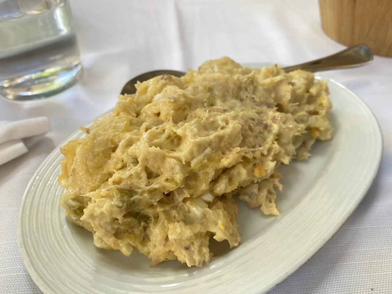 A dish of ensaladilla (potato and tuna salad)