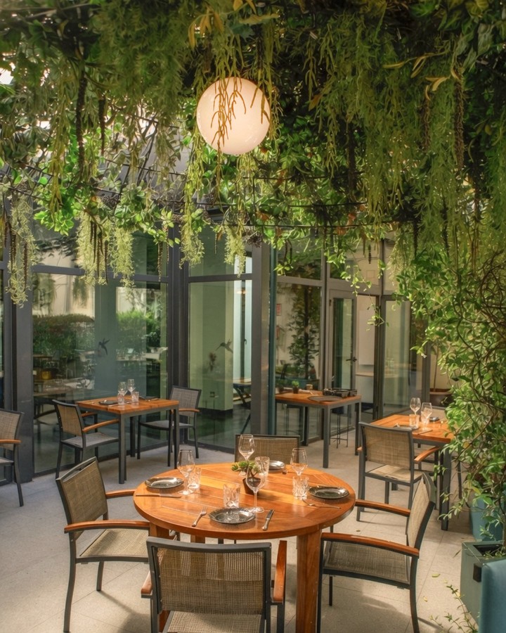 El lugar donde cualquier comida se convierte en un momento especial. ❤️✨
Bajo la vegetación, con luz cálida y una propu