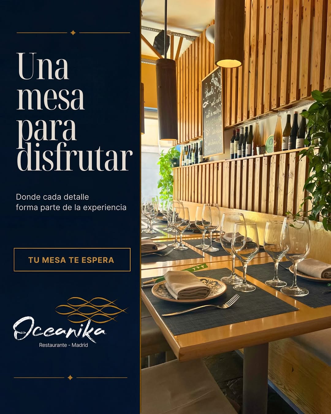 “Una copa, una compañía, un momento. En Oceanika, cuidamos cada detalle para que tu noche sea inolvidable. 🍷
El plan per