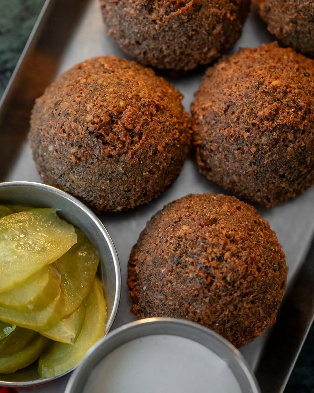 Falafel. Crispy on the outside, soft on the inside. 👌