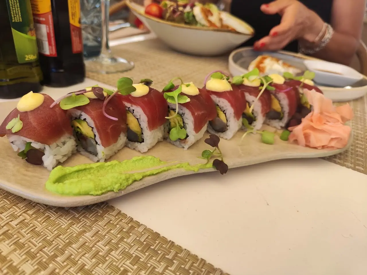 Tuna sushi rolls at Pipper's