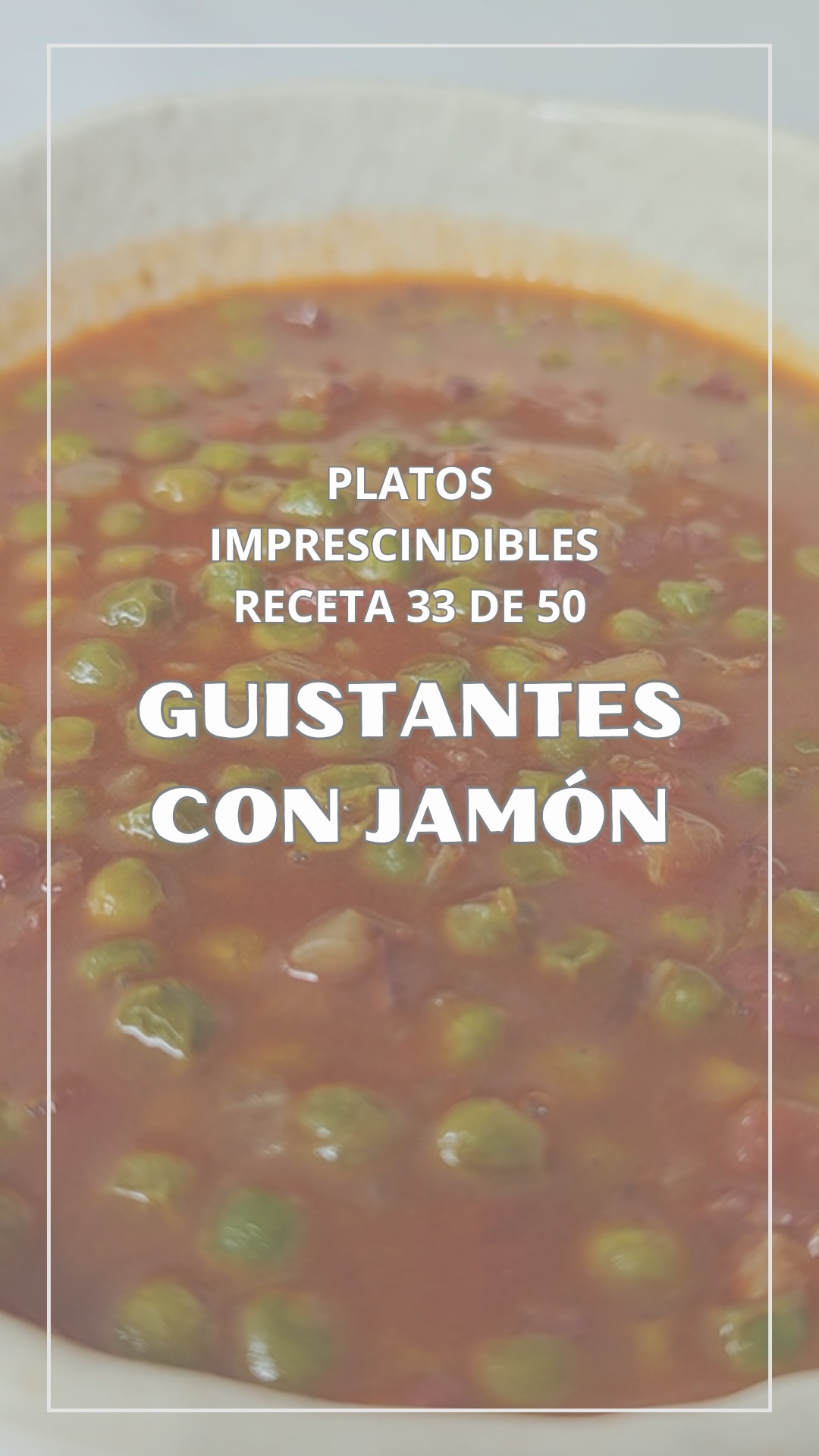 🟢✨ GUISANTES CON JAMÓN — 33/50 ✨🥓
Humildes, sabrosos y llenos de tradición.
Los guisantes con jamón son una de esas rece