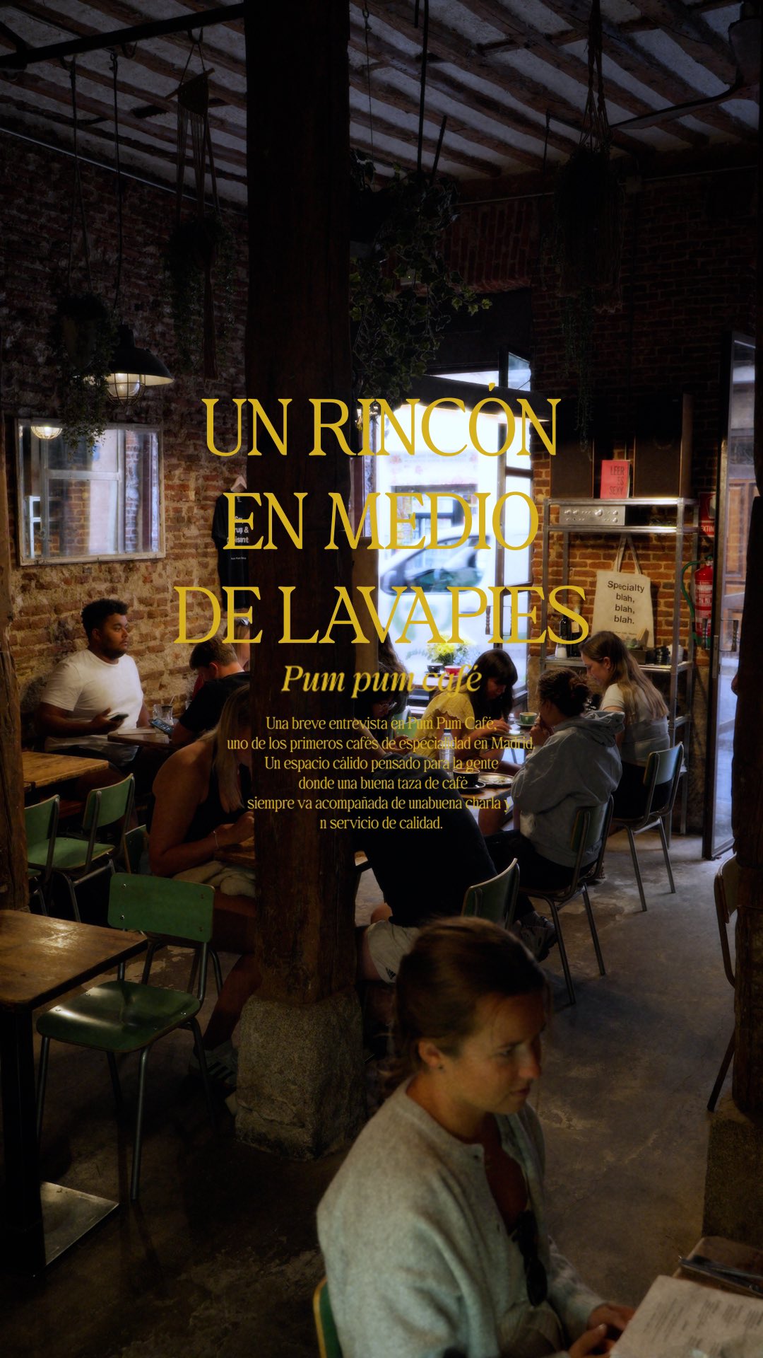 @pumpumcafe café de especialidad en un rincón en medio de Lavapiés