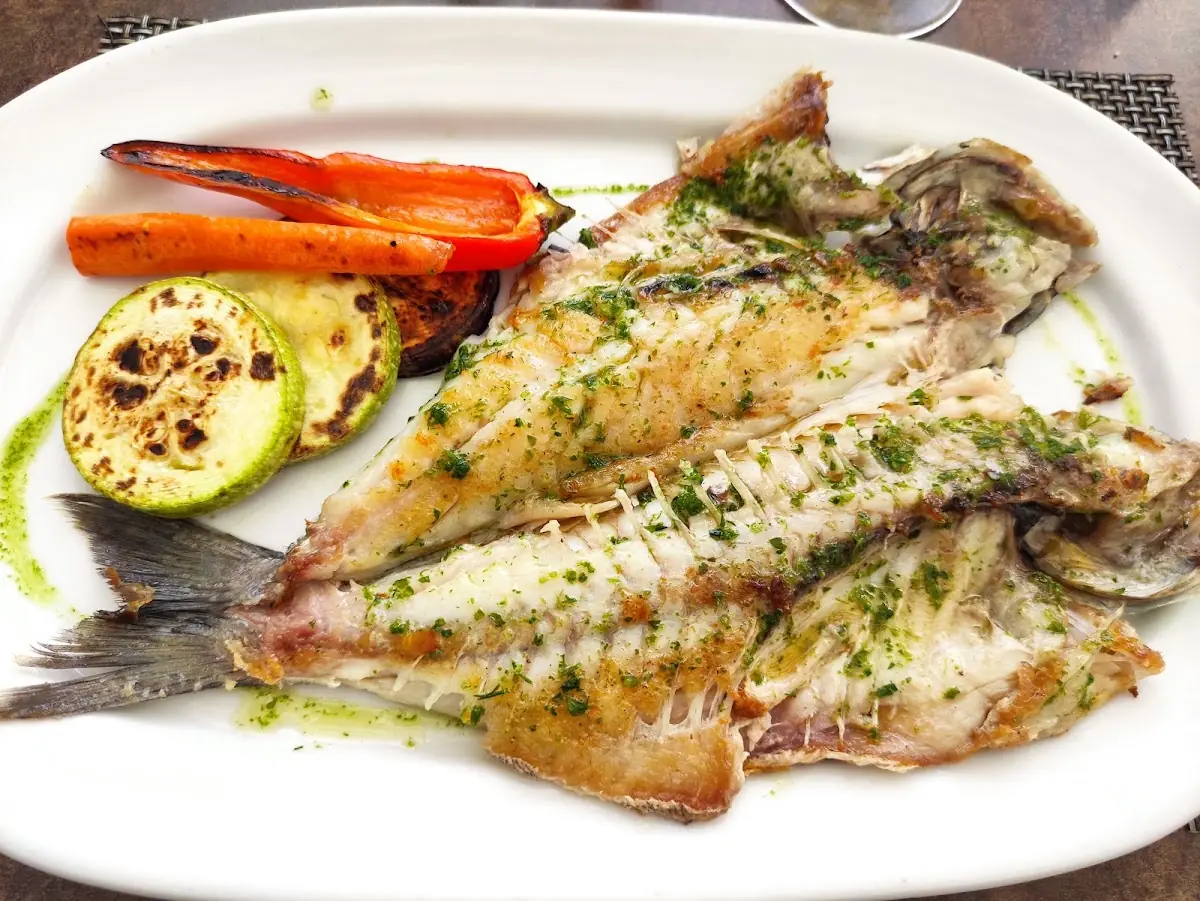 Grilled fish with vegetables at Ca'n Toni Moreno