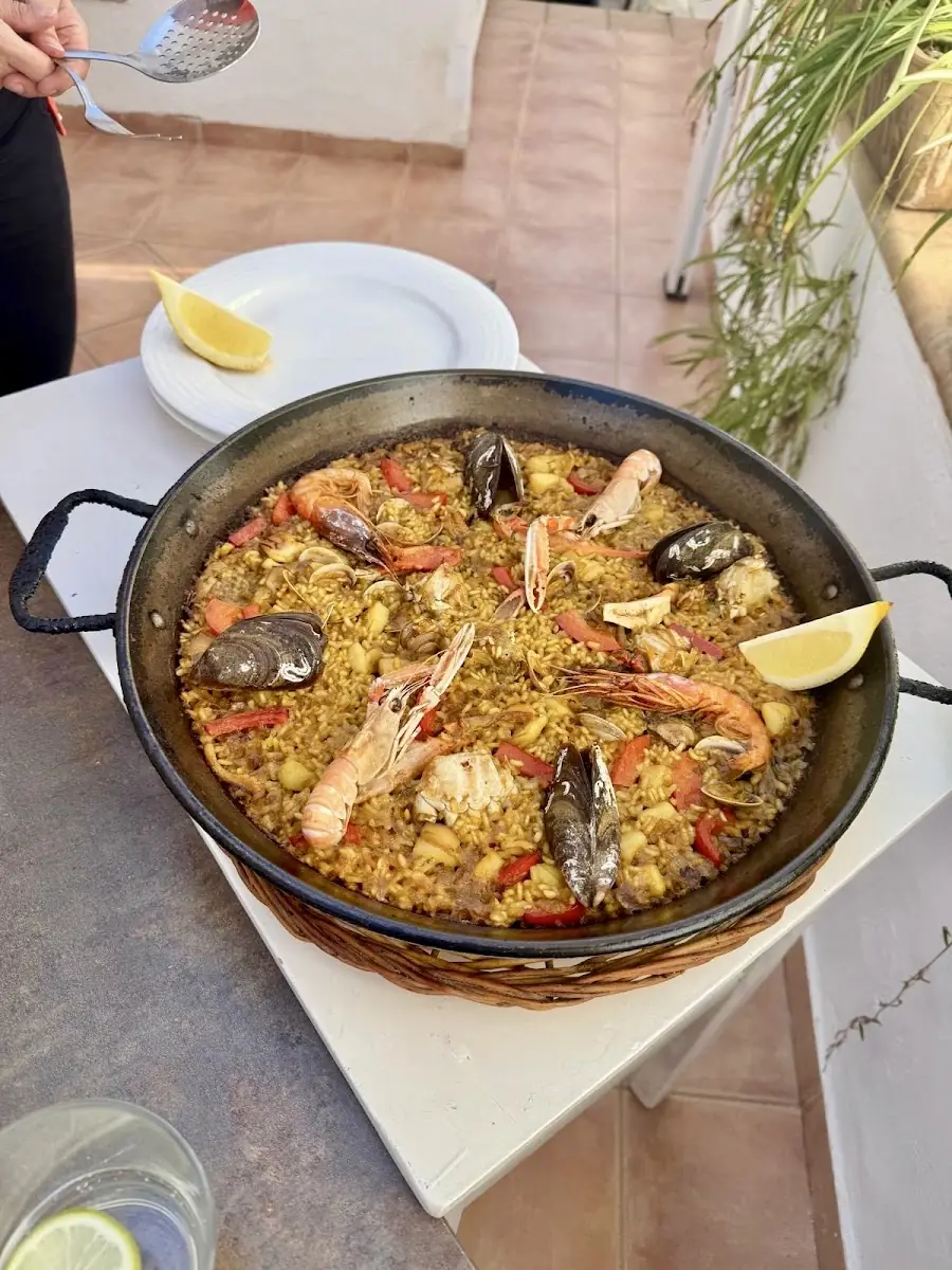 A seafood paella at Ca'n Toni Moreno