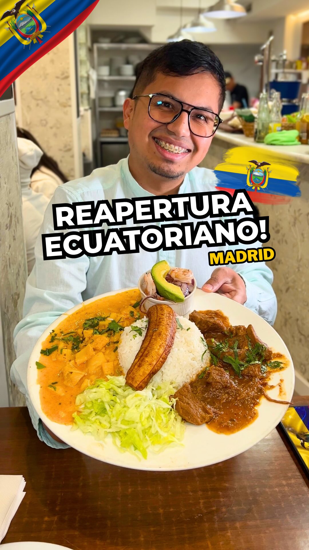 Probamos una buena BANDERA 🇪🇨, Hoy visitamos A la Vuelta, un restaurante ecuatoriano en Pueblo Nuevo, MADRID que ha reap