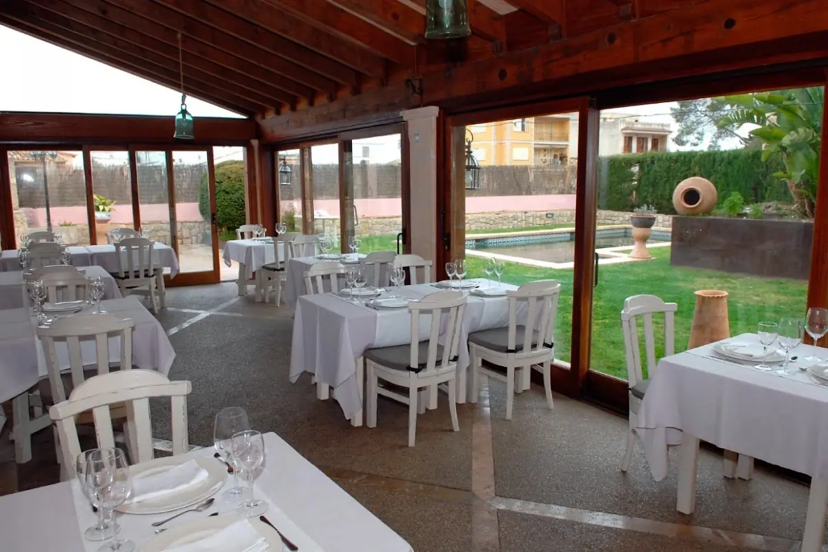 The garden terrace at Es Garum