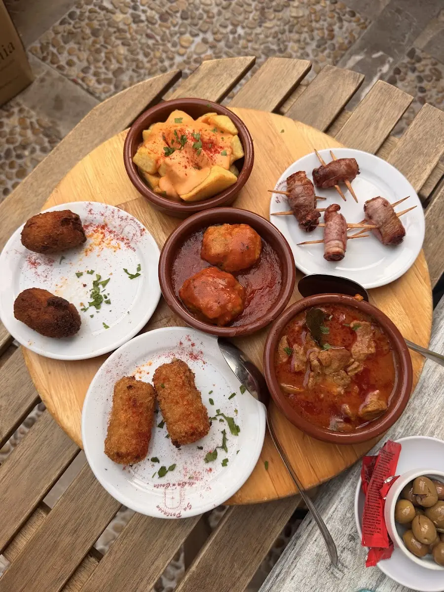 A tapas selection at Sa Portassa with croquetas and small plates