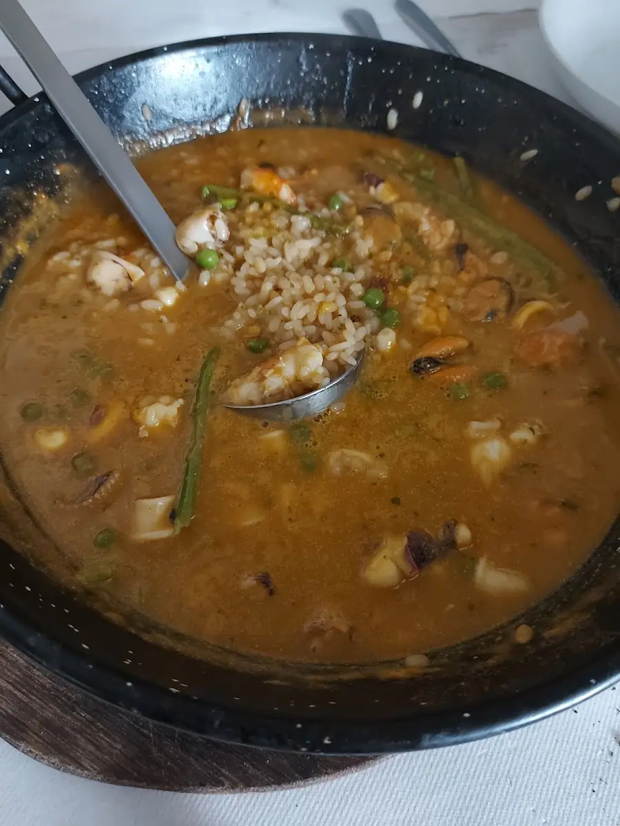 A seafood rice at Ses Coves de Génova