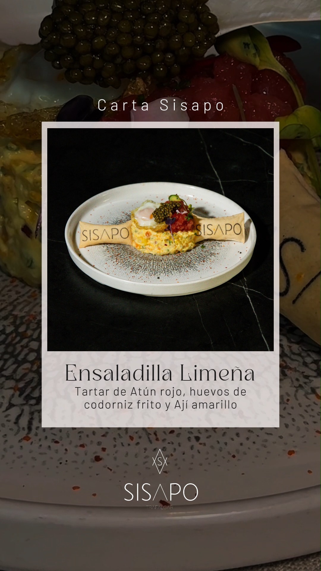 Olvídate de la ensaladilla tradicional. A esta le sumamos la calidad del atún rojo Balfegó, la cremosidad del huevo frit
