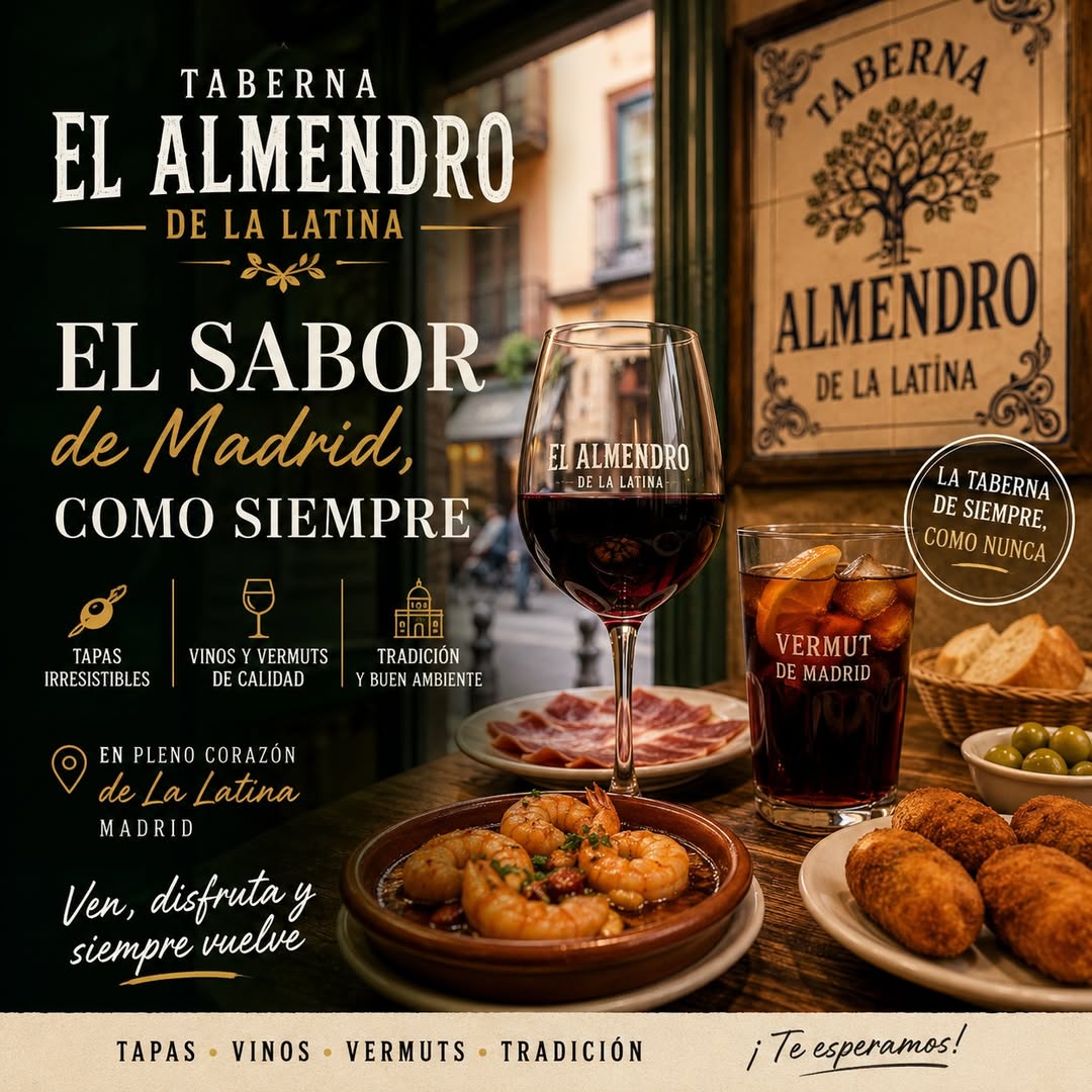 Ven a Taberna El Almendro, donde la tradición se sirve en cada plato y el buen ambiente nunca falta.
🥂 Tapas irresistib