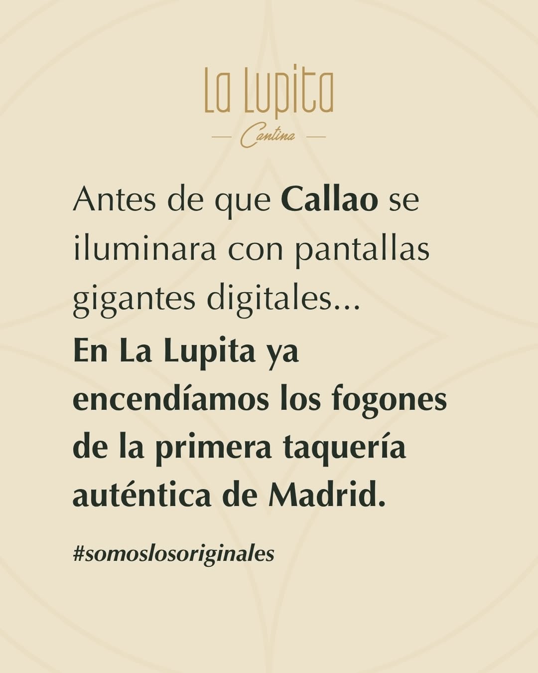 Antes de las modas y de las pantallas digitales, en Madrid ya se comían tacos de verdad. 🏢🔥

Nacimos en 2013 como la pri