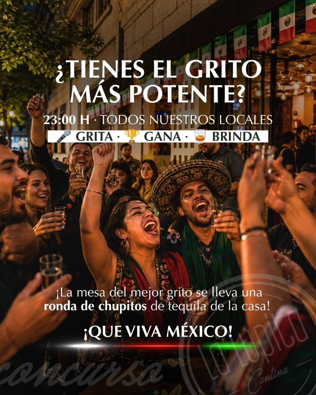 ¿Tienes el grito más potente de Madrid? 🎤🇲🇽
Demuéstralo y gana: este mes patrio ven a gritar con nosotros a las 23:00 h 