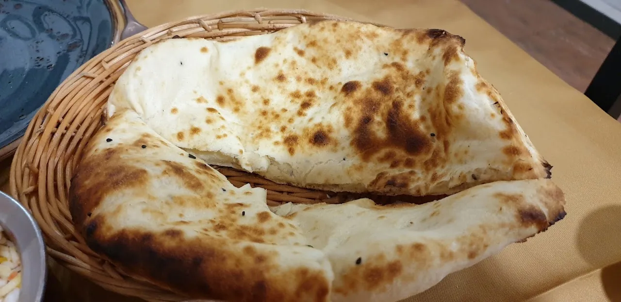 Naan bread in a basket