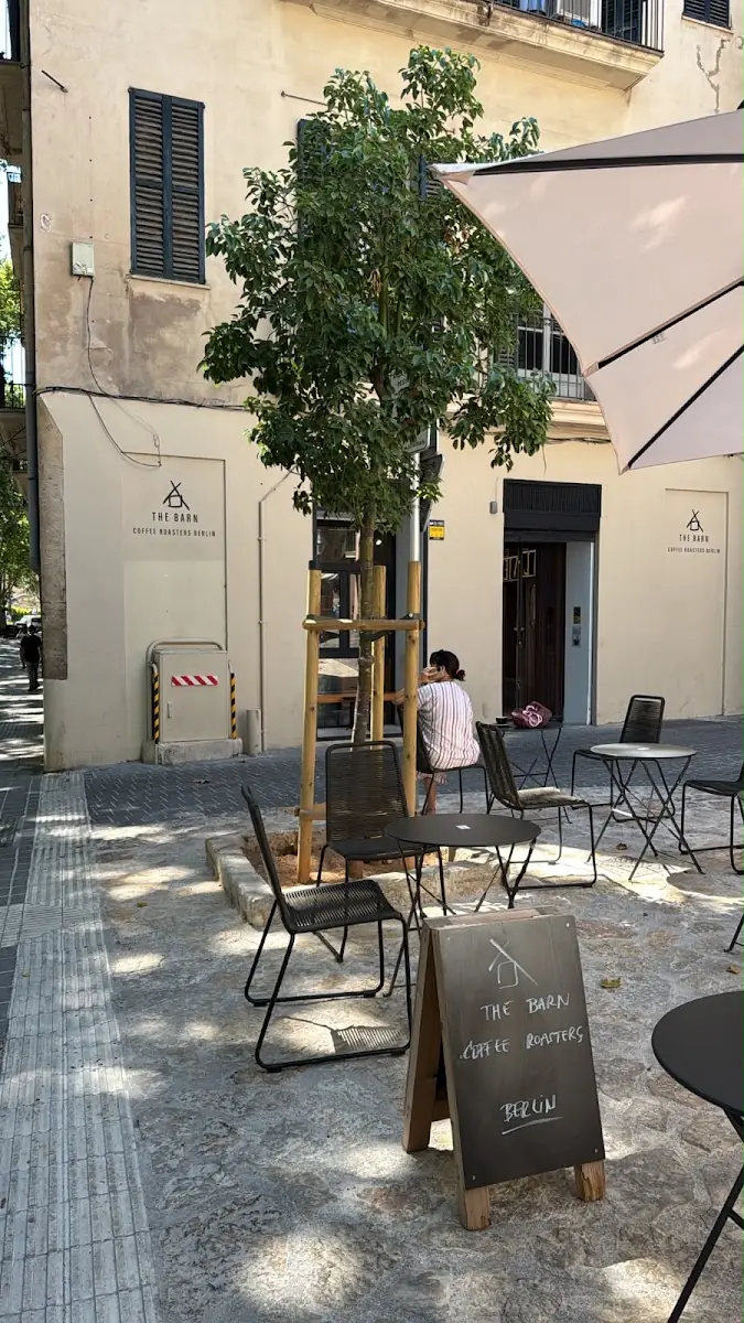 The terrace at The Barn Coffee Roasters