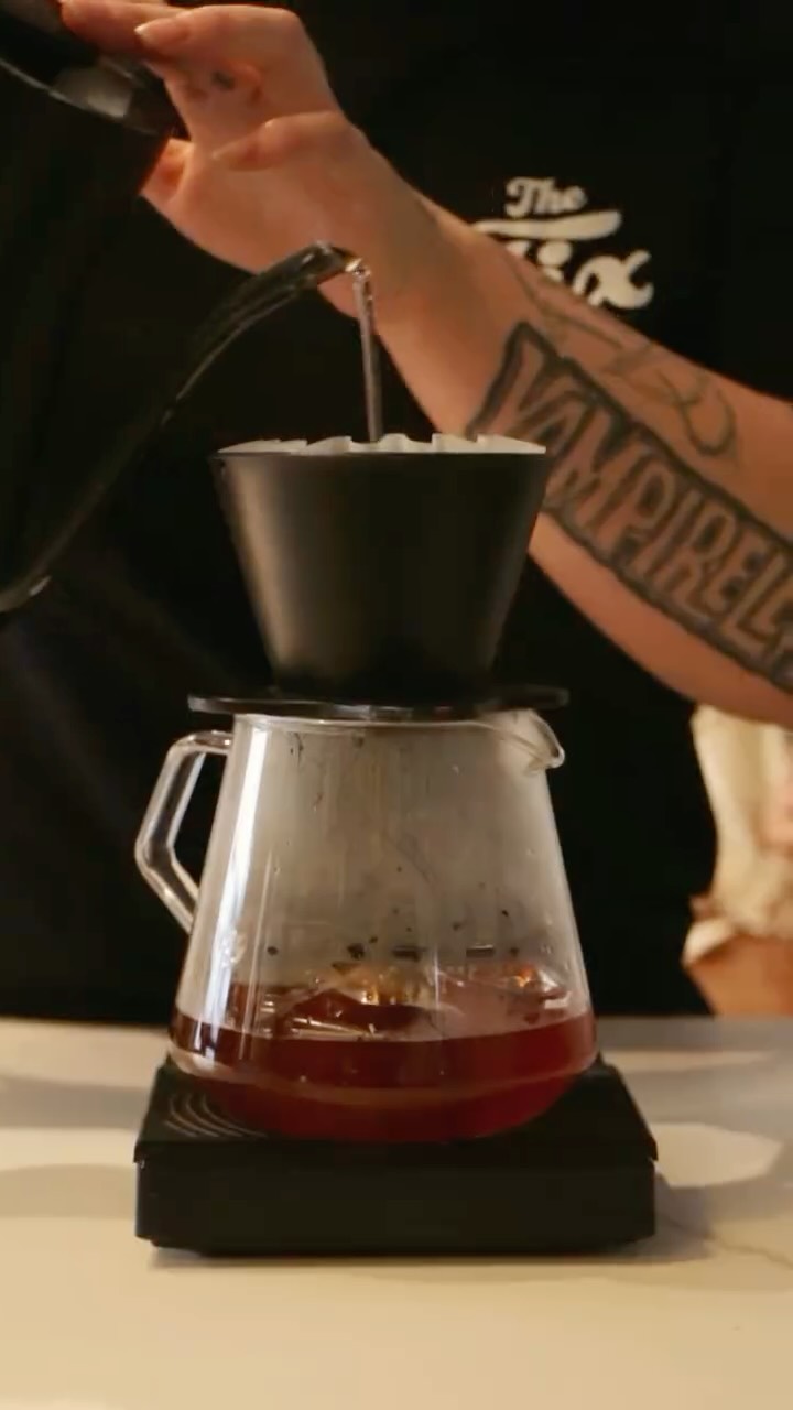 Served over ice to bring out the clarity, sweetness and complexity of each coffee. Ask about this week’s filter selectio