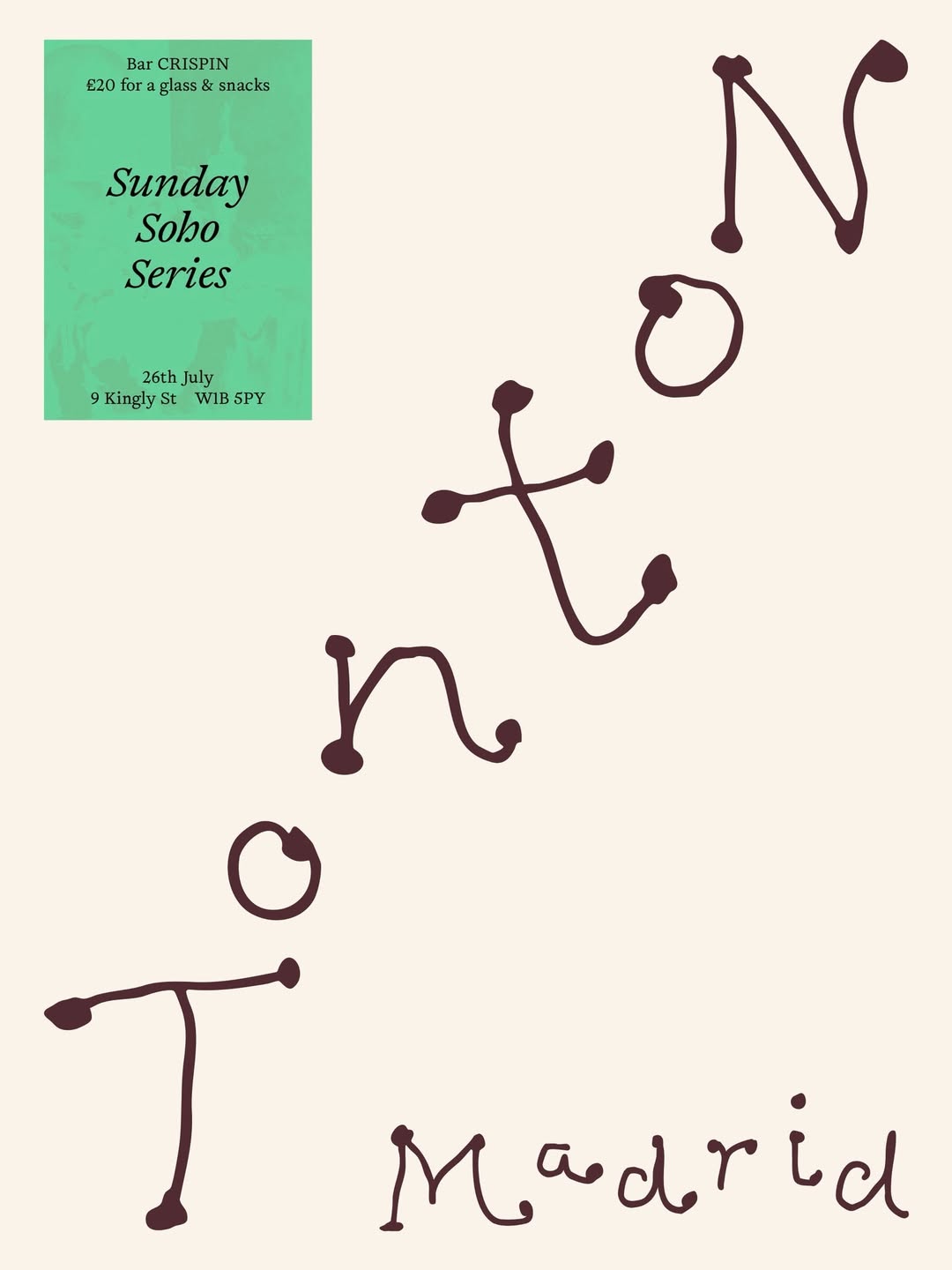 As our summer series comes to an end, we're going out in style. On July 26, we welcome TonTon Madrid, with chef Nico Gar