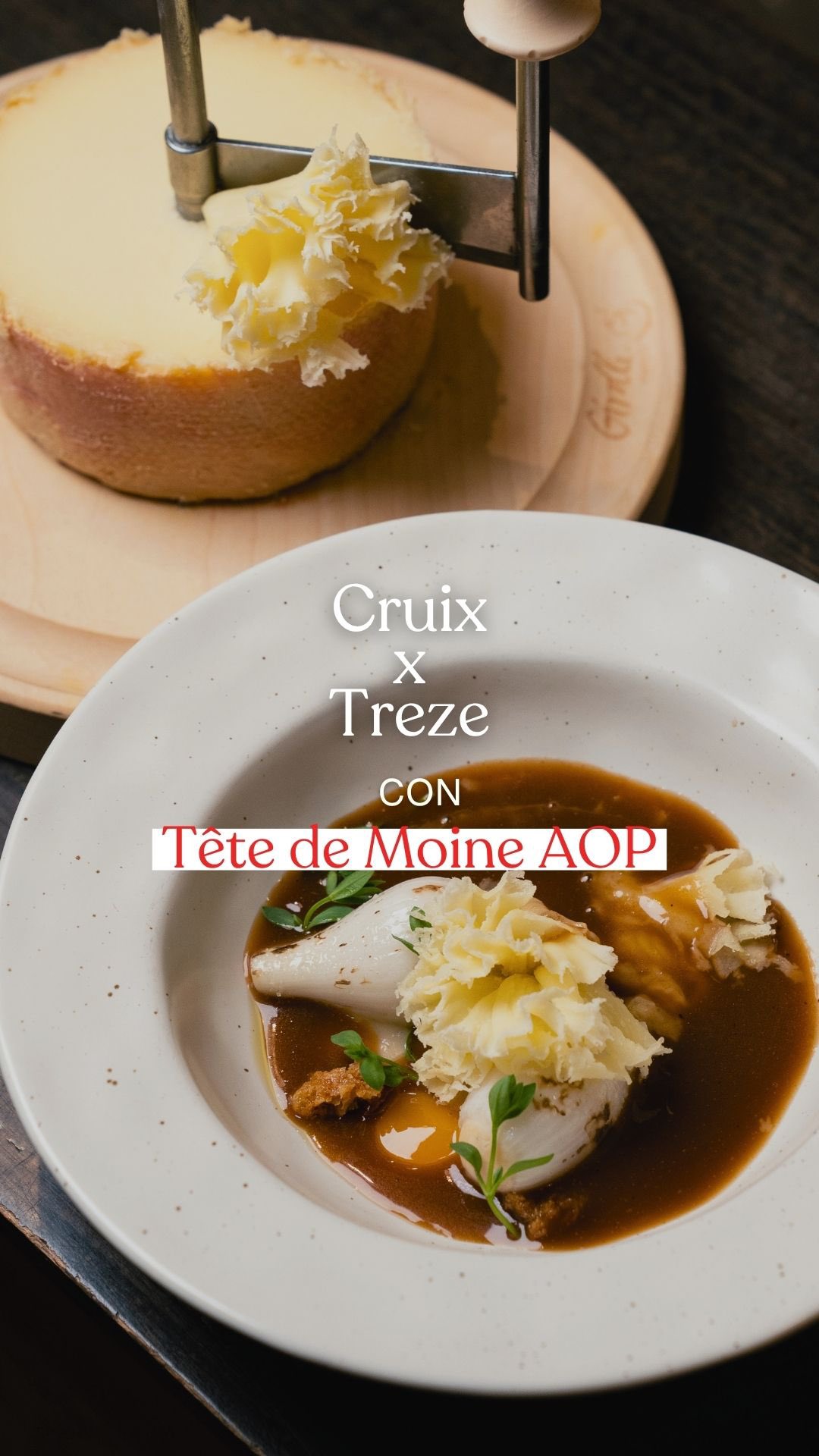 Seguimos descubriendo los platos para el Día mundial del Queso... hoy con @tete_de_moine_aop 🌸🧀
Un queso suizo único q
