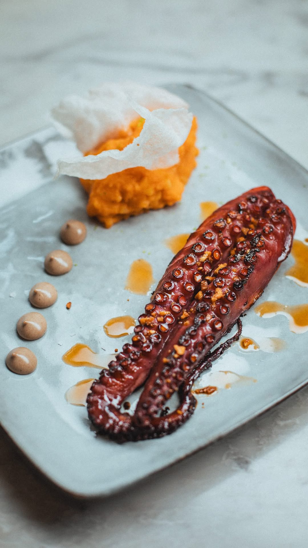 Pulpo, patatas revolconas, crujiente de arroz y alioli de ajo negro…
Si te gusta el pulpo, 𝚎𝚜𝚝𝚎 𝚝𝚎 𝚟𝚊 𝚊 𝚎𝚗𝚌𝚊𝚗𝚝𝚊𝚛 🤤
#Ur