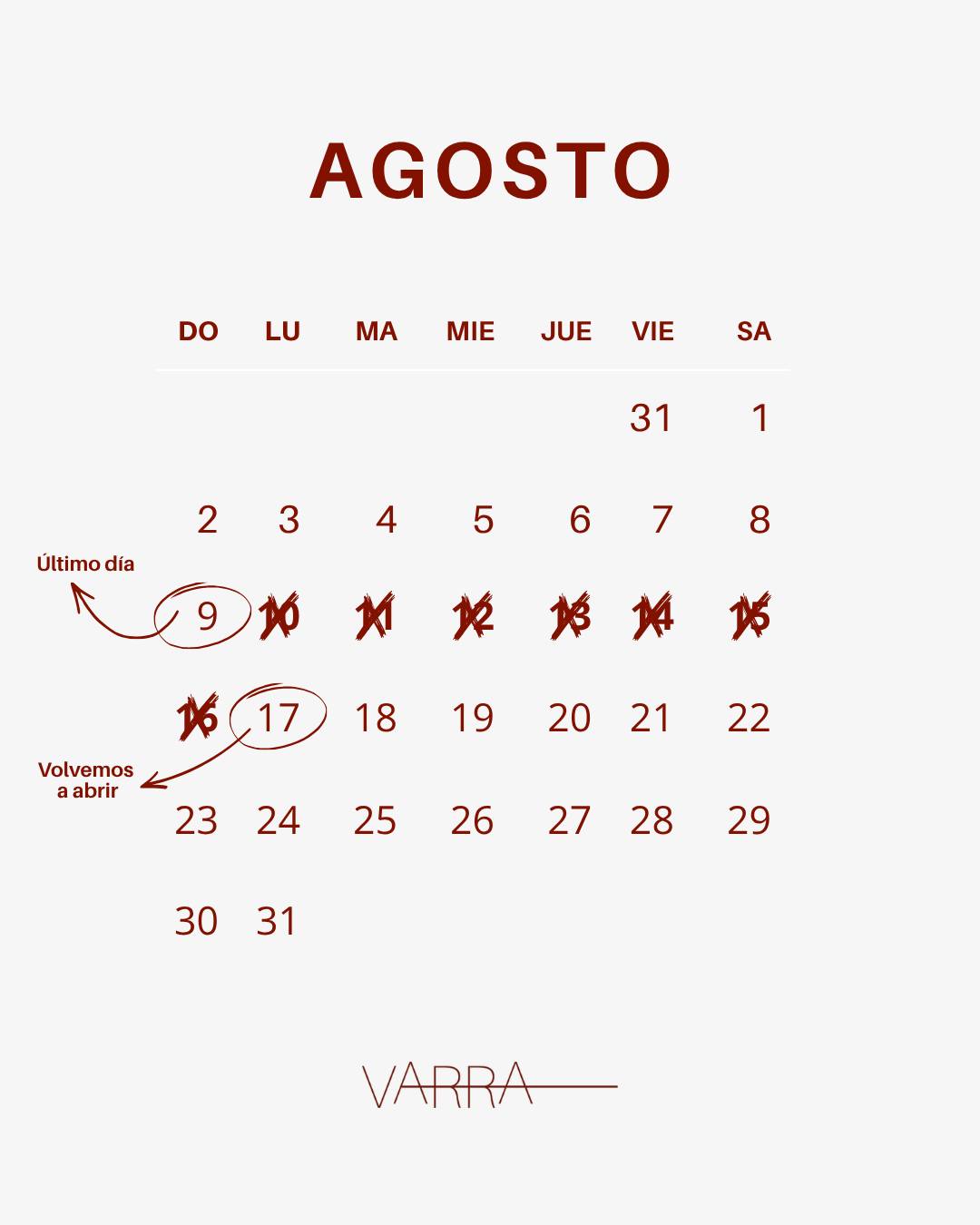 Este verano hacemos una breve pausa de 10 al 16 para volver el 17 recargados.

Recuerda planificar tu próxima visita con