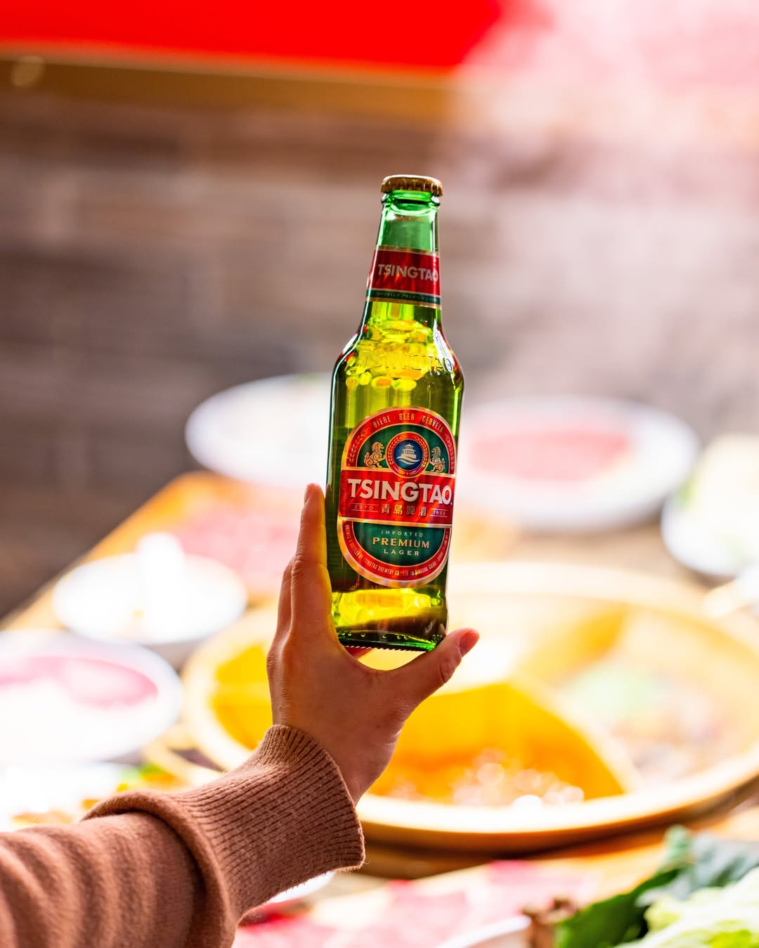 Una Tsingtao bien fresquita para acompañar el hotpot!!